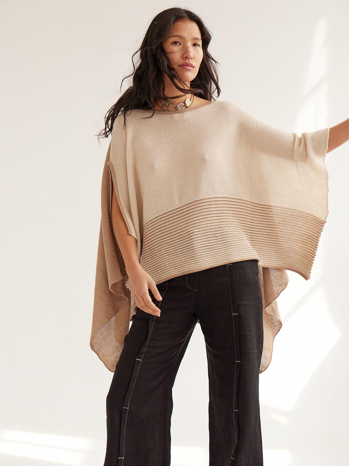 PONCHO KAI beige 2