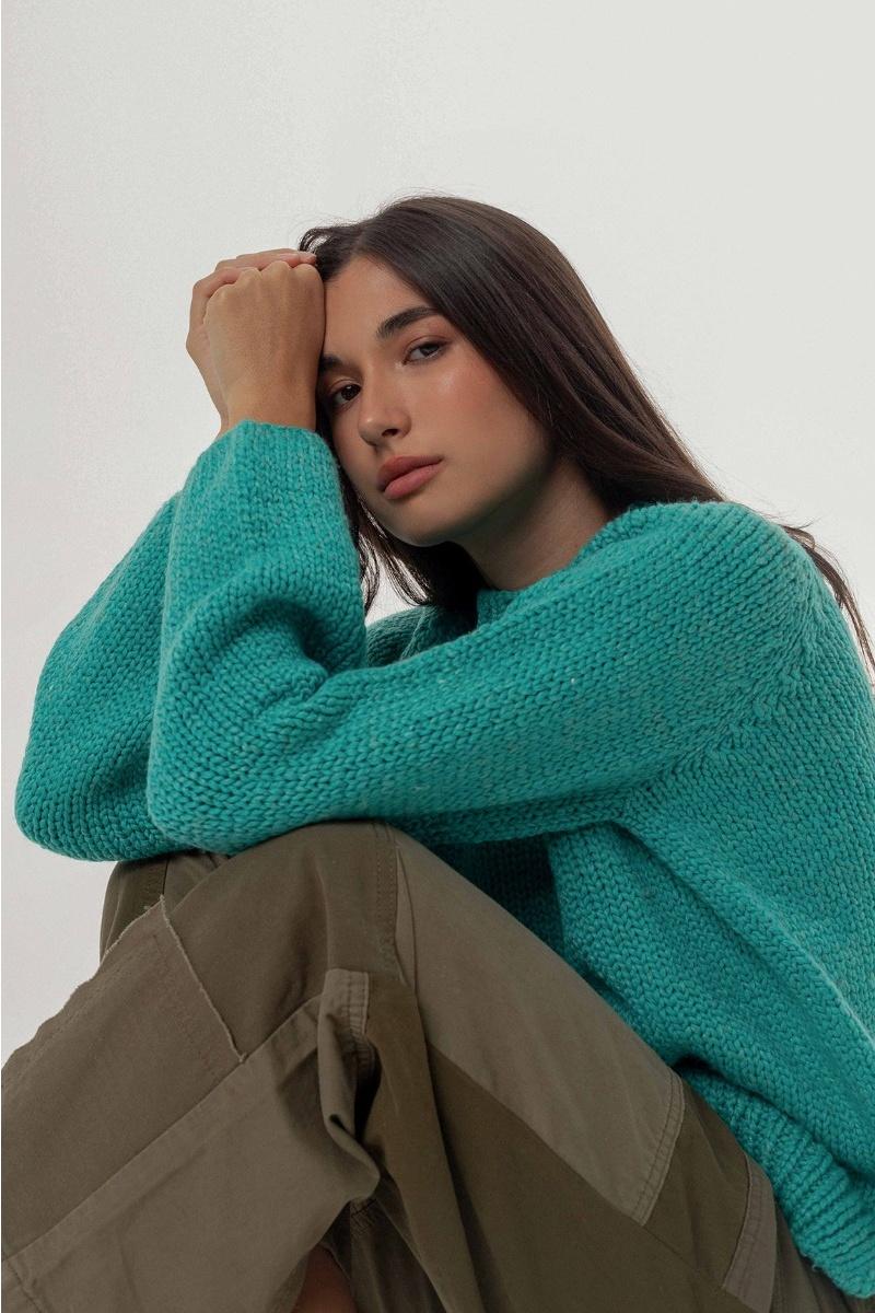 Sweater Girgola verde talle unico