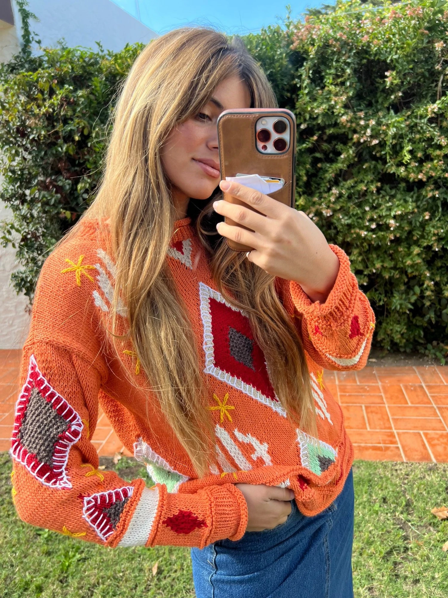 Sweater Gitano naranja talle unico