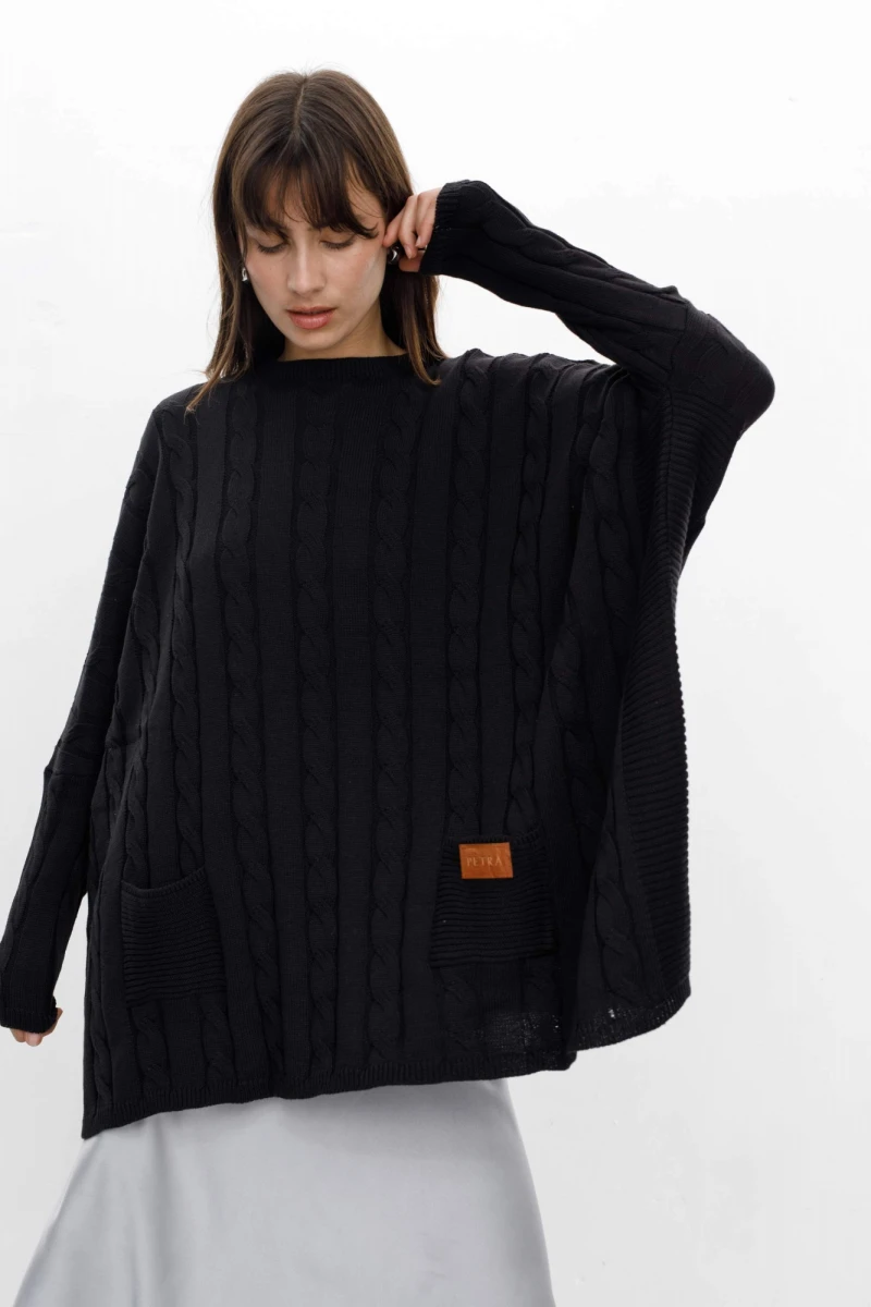 Sweater Oceano negro talle unico