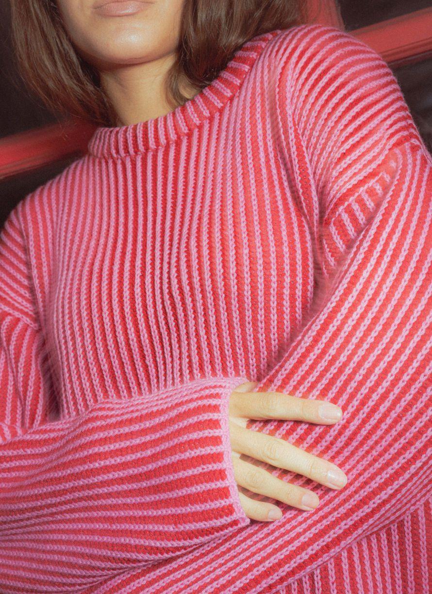 Sweater Waves by Kou Fucsia Talle único
