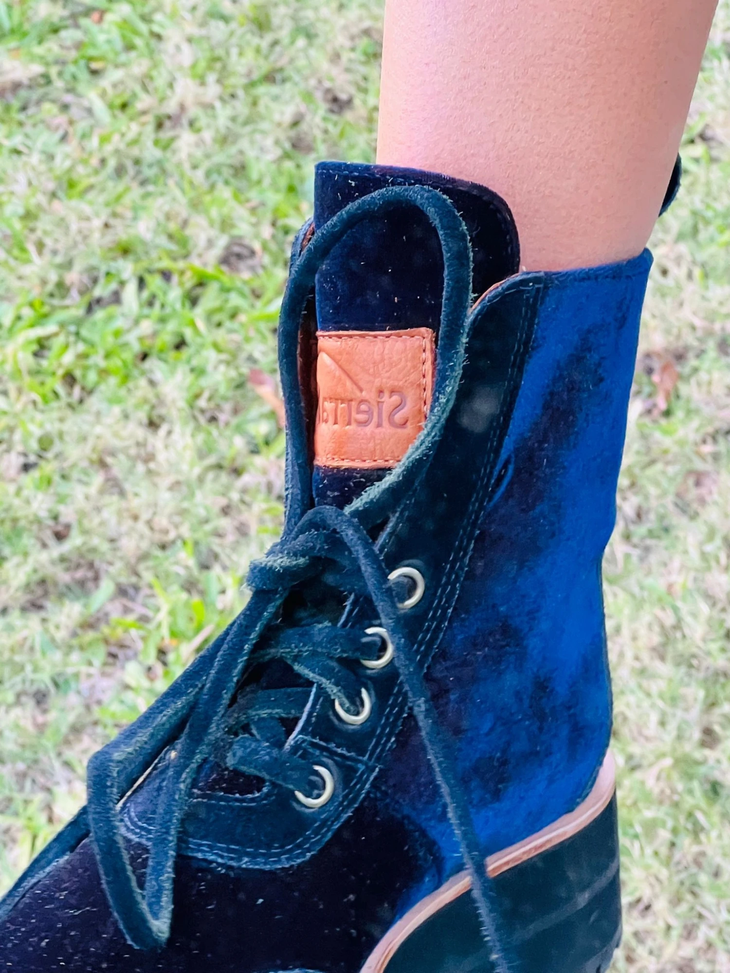 Velvet Boots azul 36