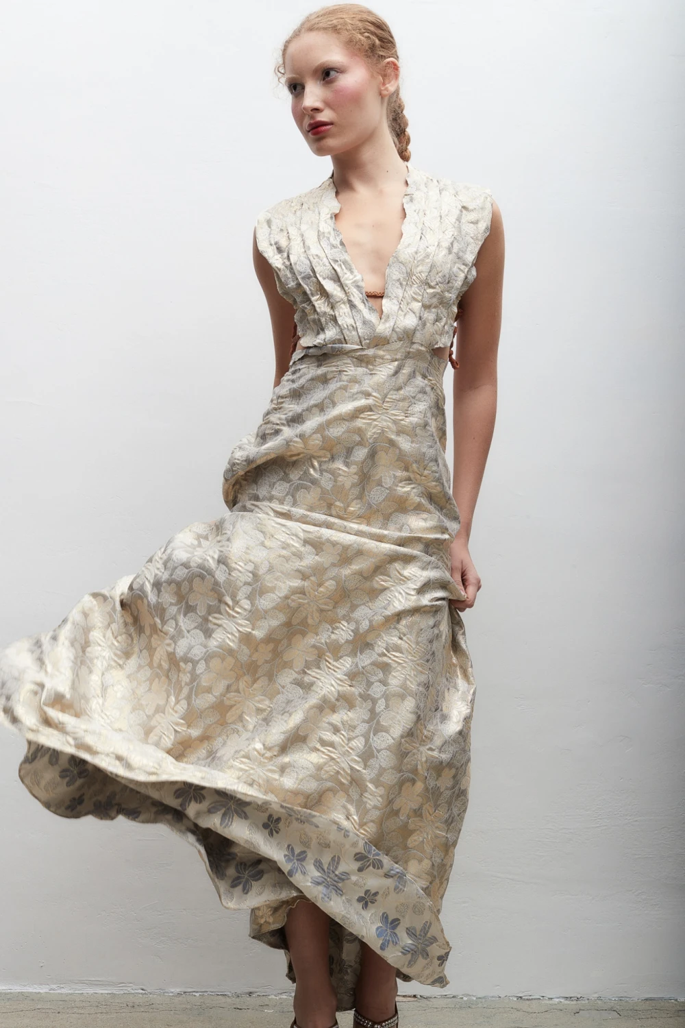 Vestido Alexa metalizado xs