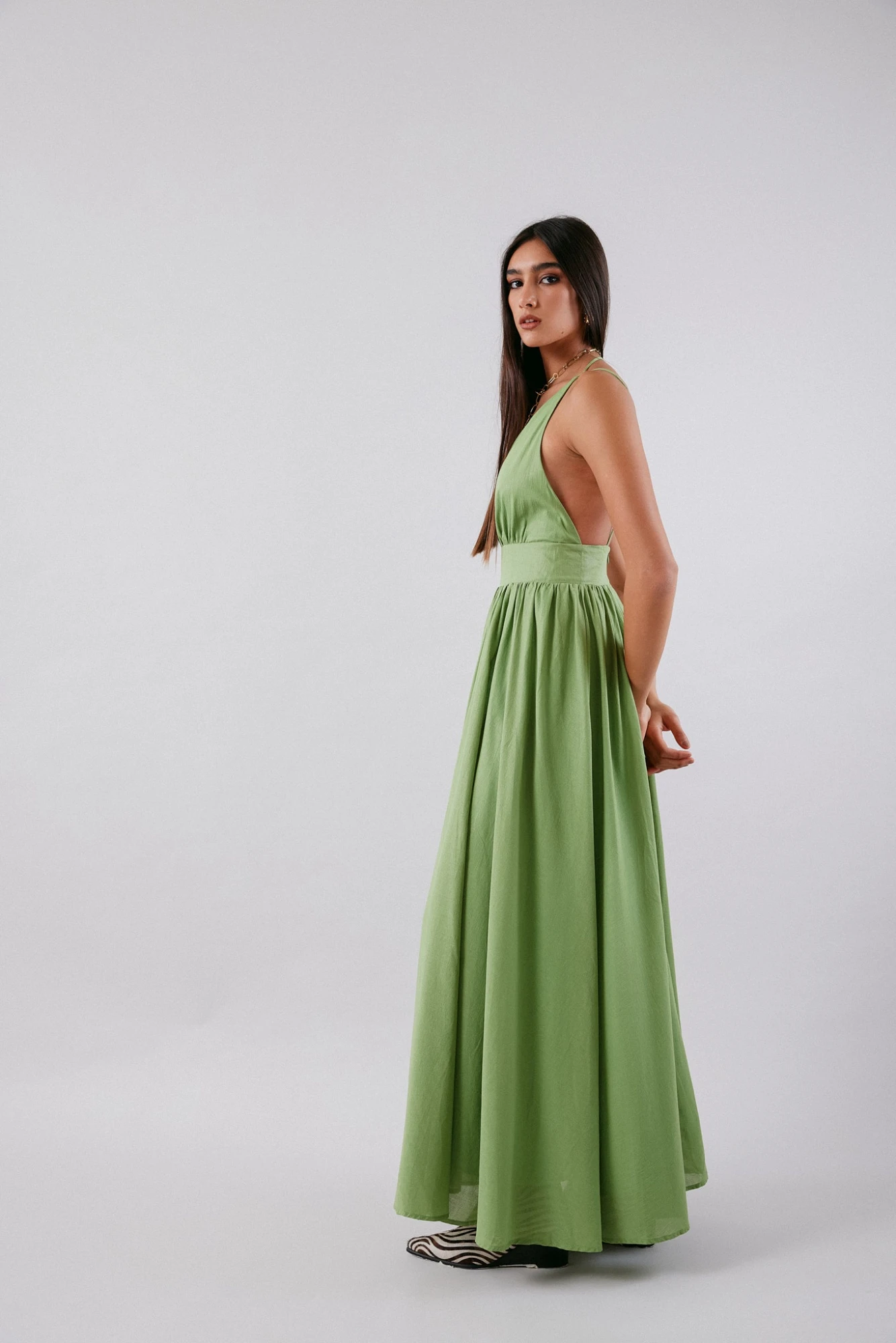 Vestido Nailah verde m