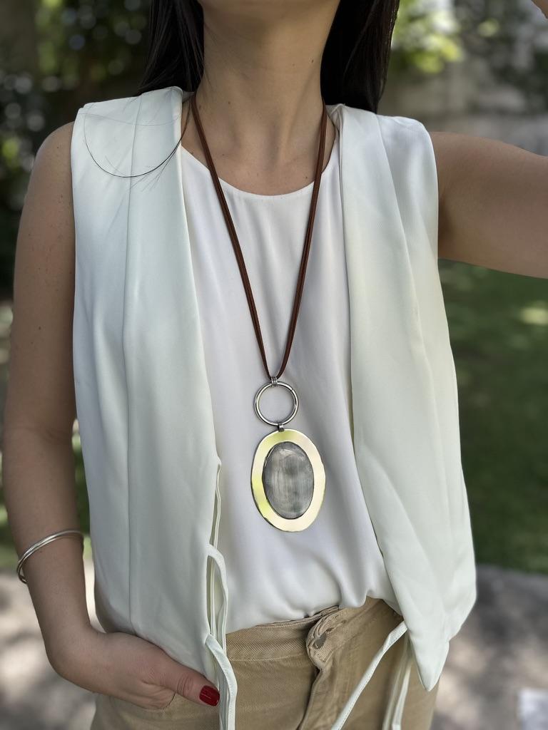 Collar Gili chocolate talle unico