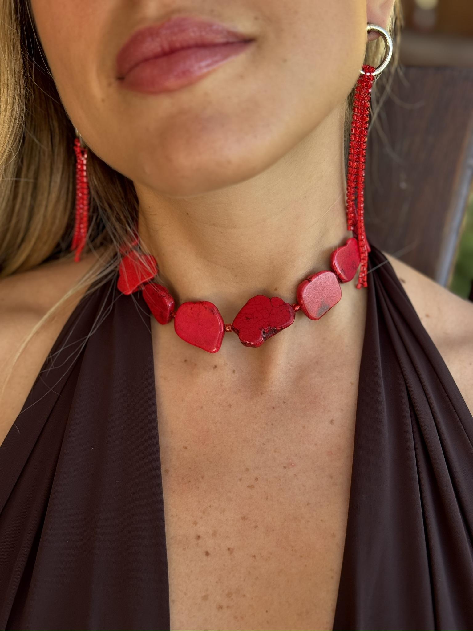 Collar San Antonio rojo talle unico