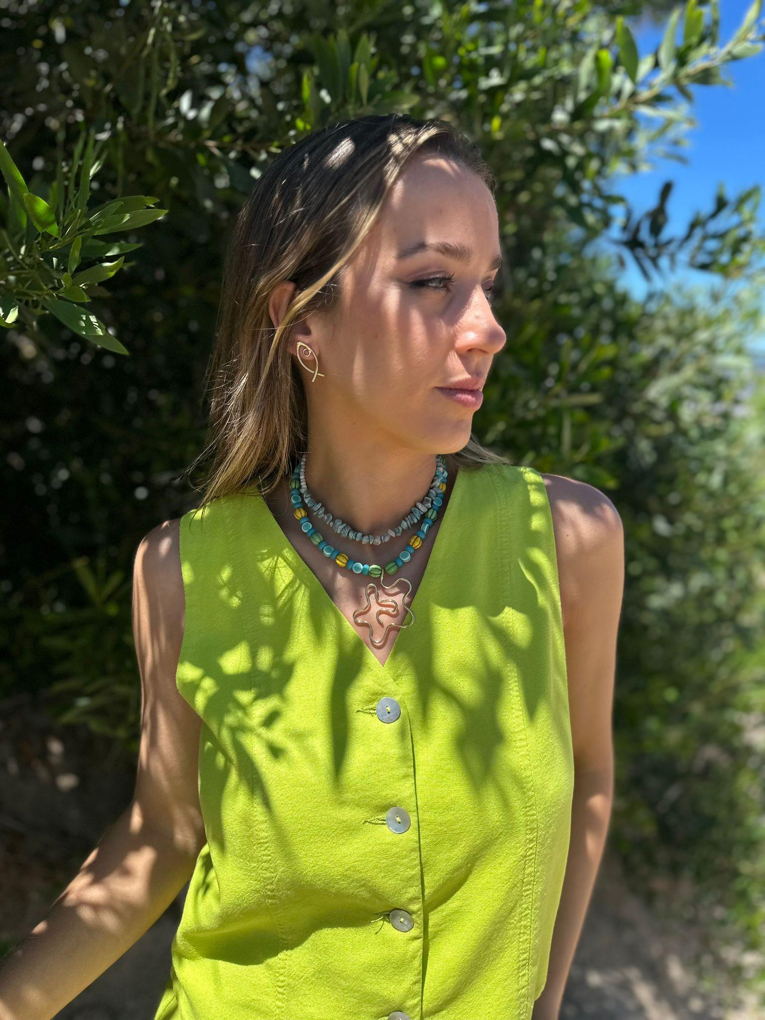 Collar Bob verde agua talle unico