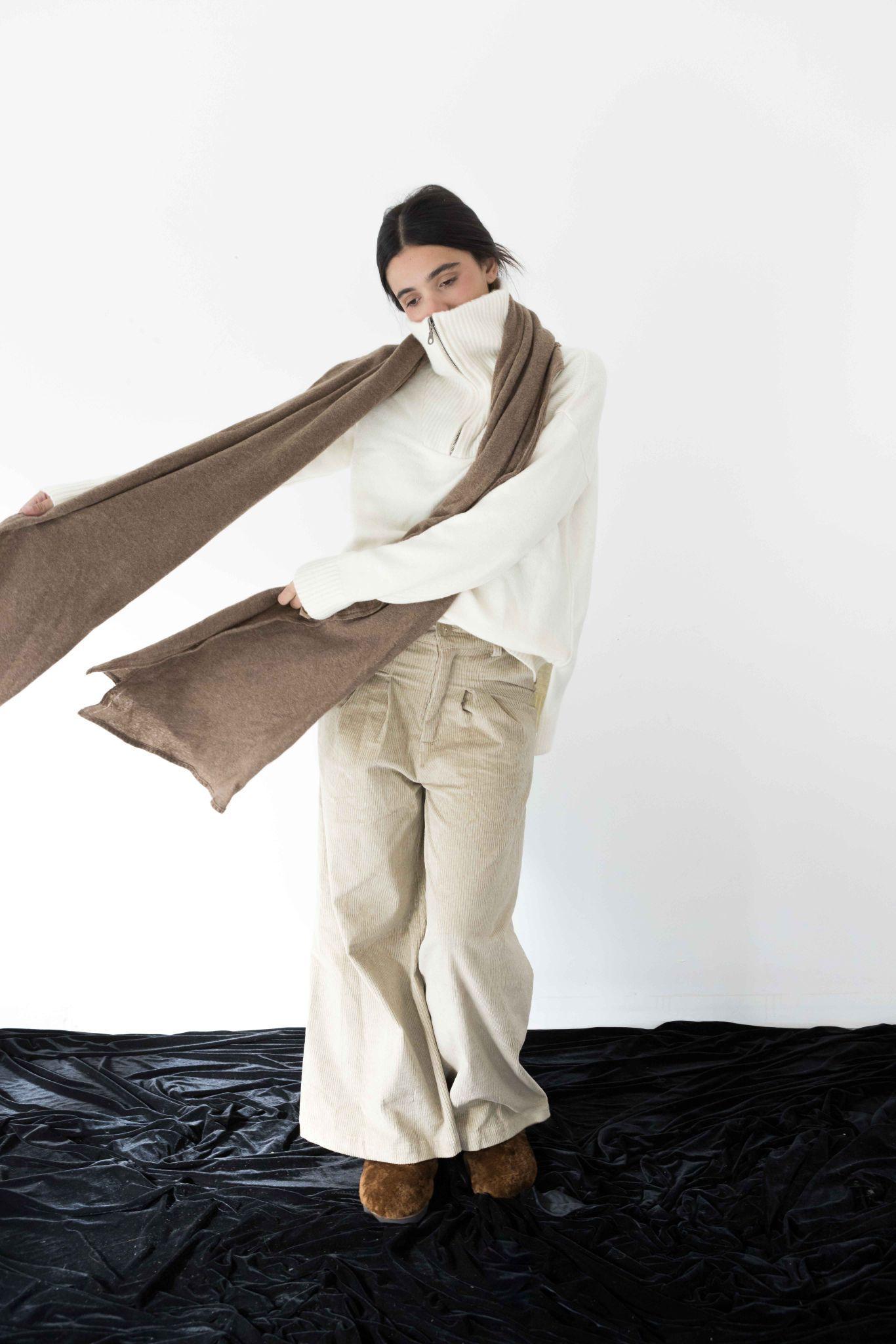 Pashmina PUR beige talle unico