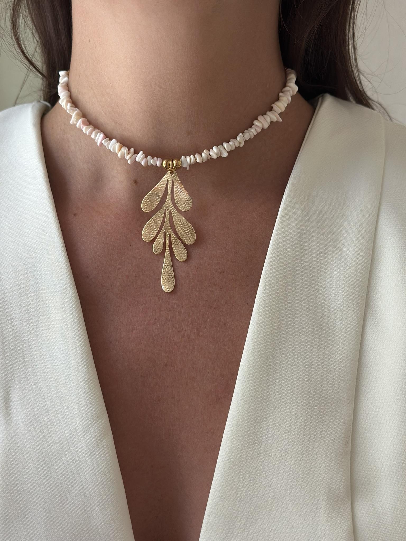 Collar Ramo dorado talle unico