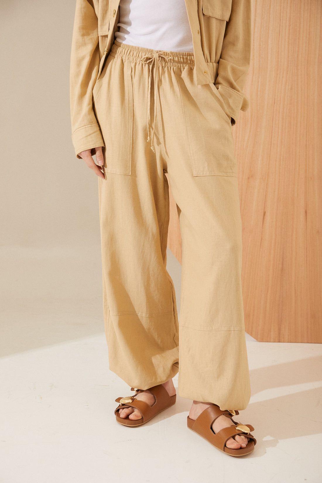 PANTALON TROPICAL beige m