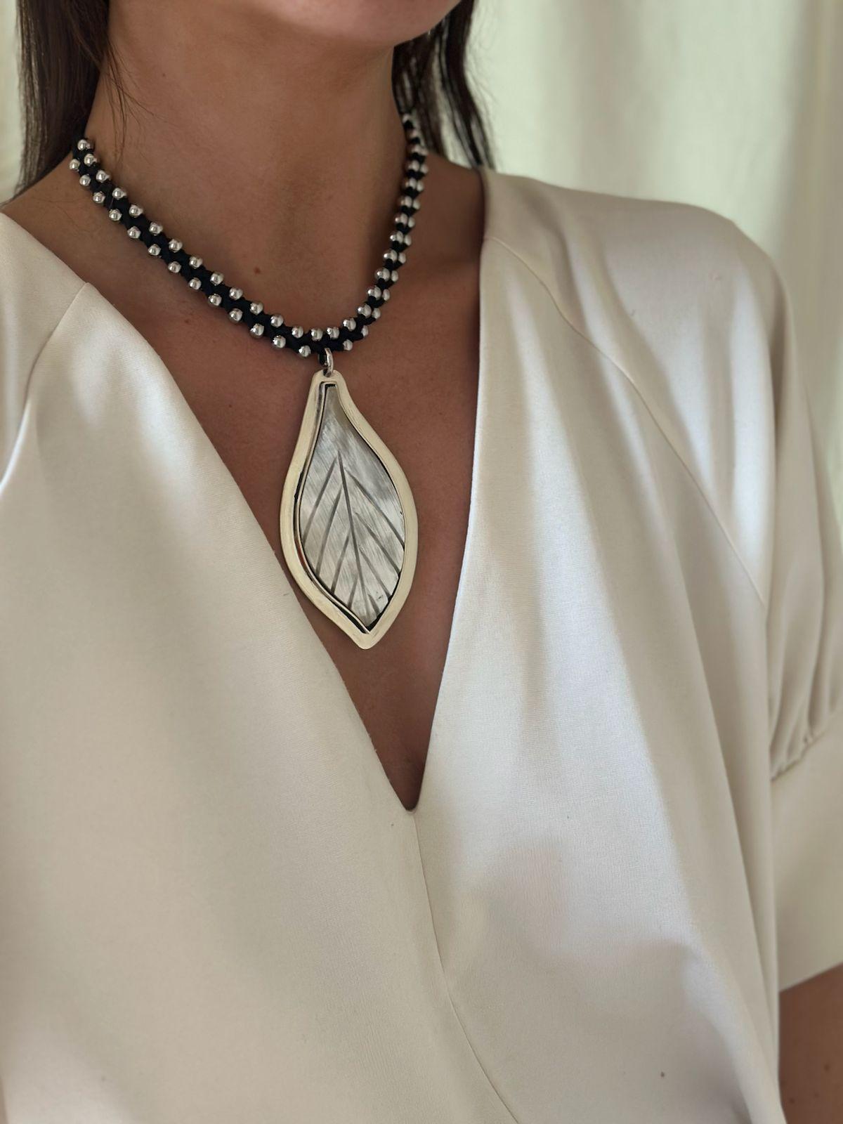 Collar Pradera negro talle unico