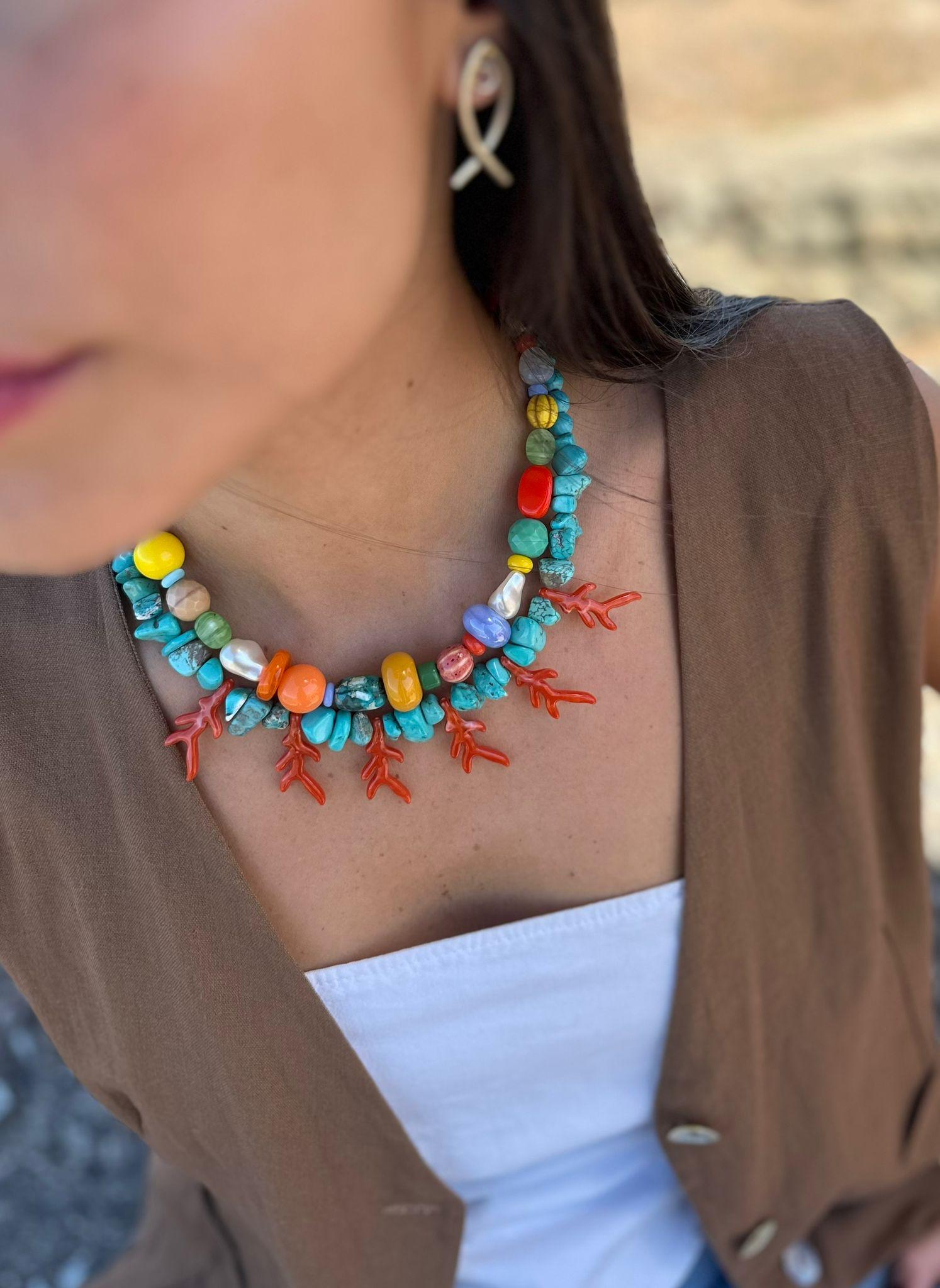 Collar Creta naranja talle unico