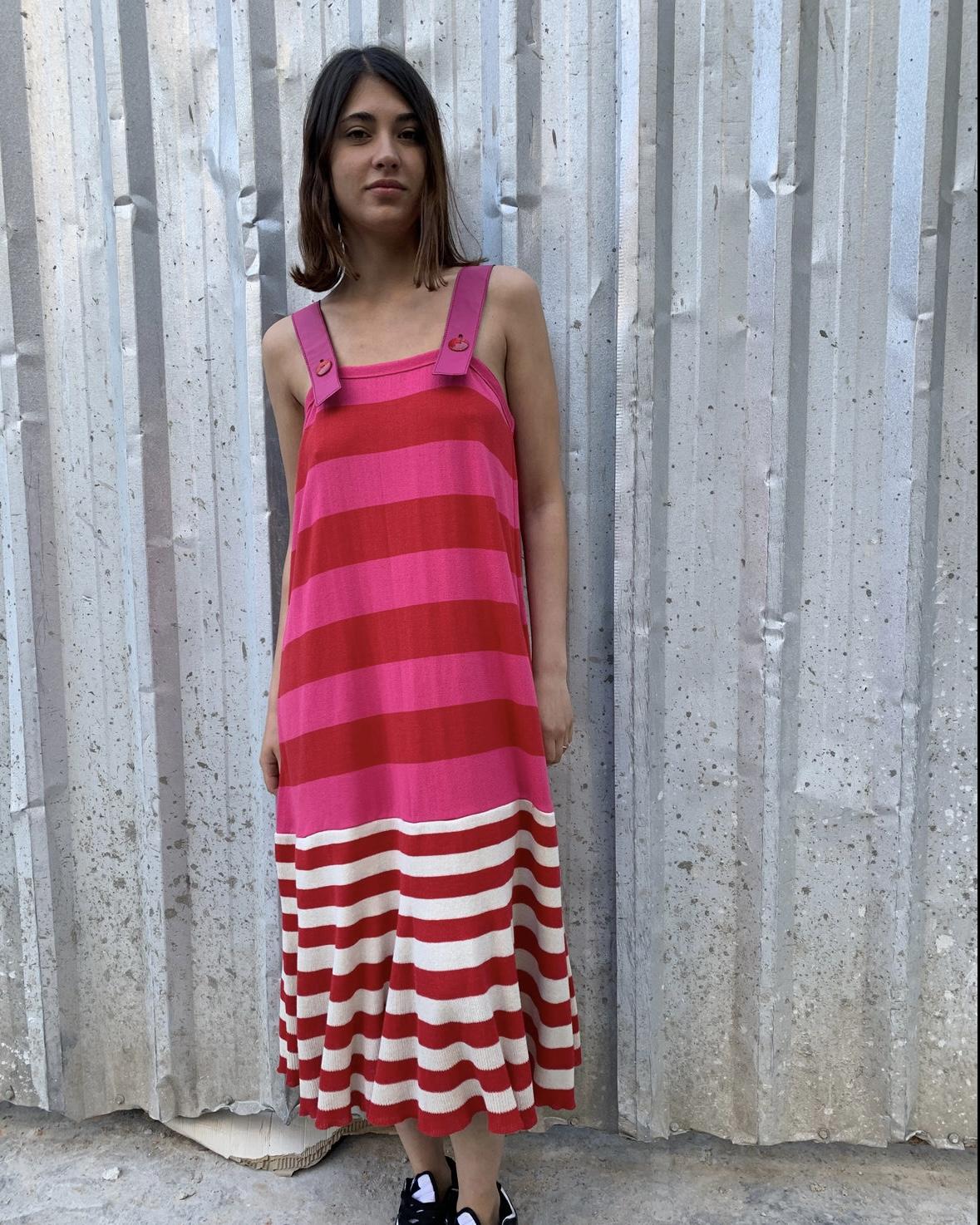 Vestido Miranda fucsia talle unico