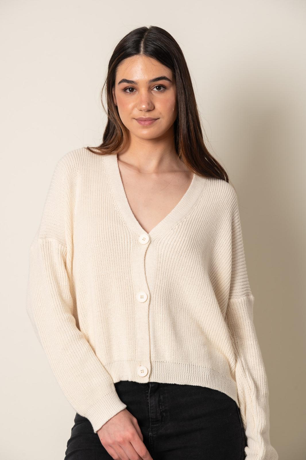 CARDIGAN LUGO crudo talle unico