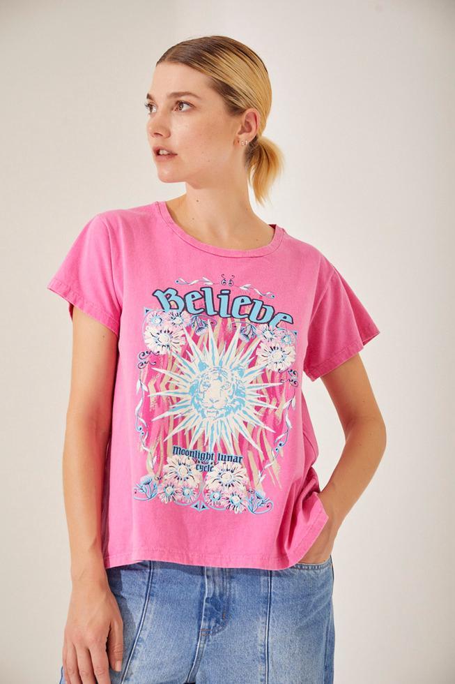 REMERA BELIEVE fucsia s/m