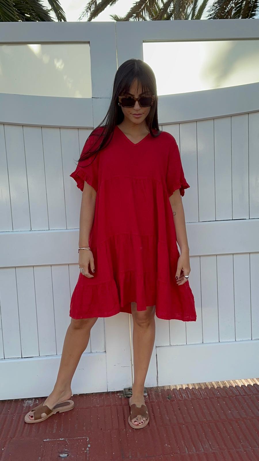 Vestido Volterra rojo talle unico