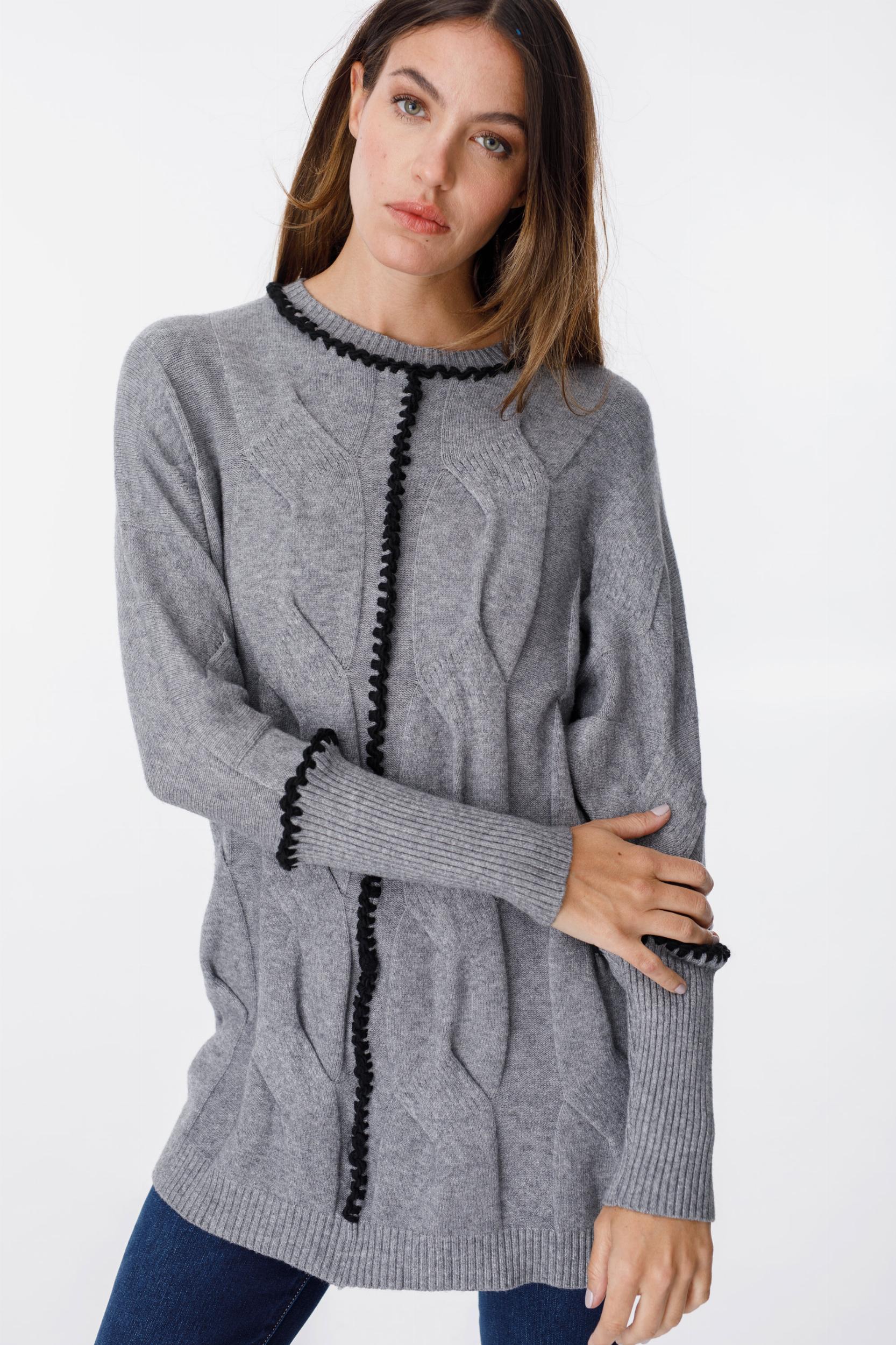 Sweater Tredici gris talle unico