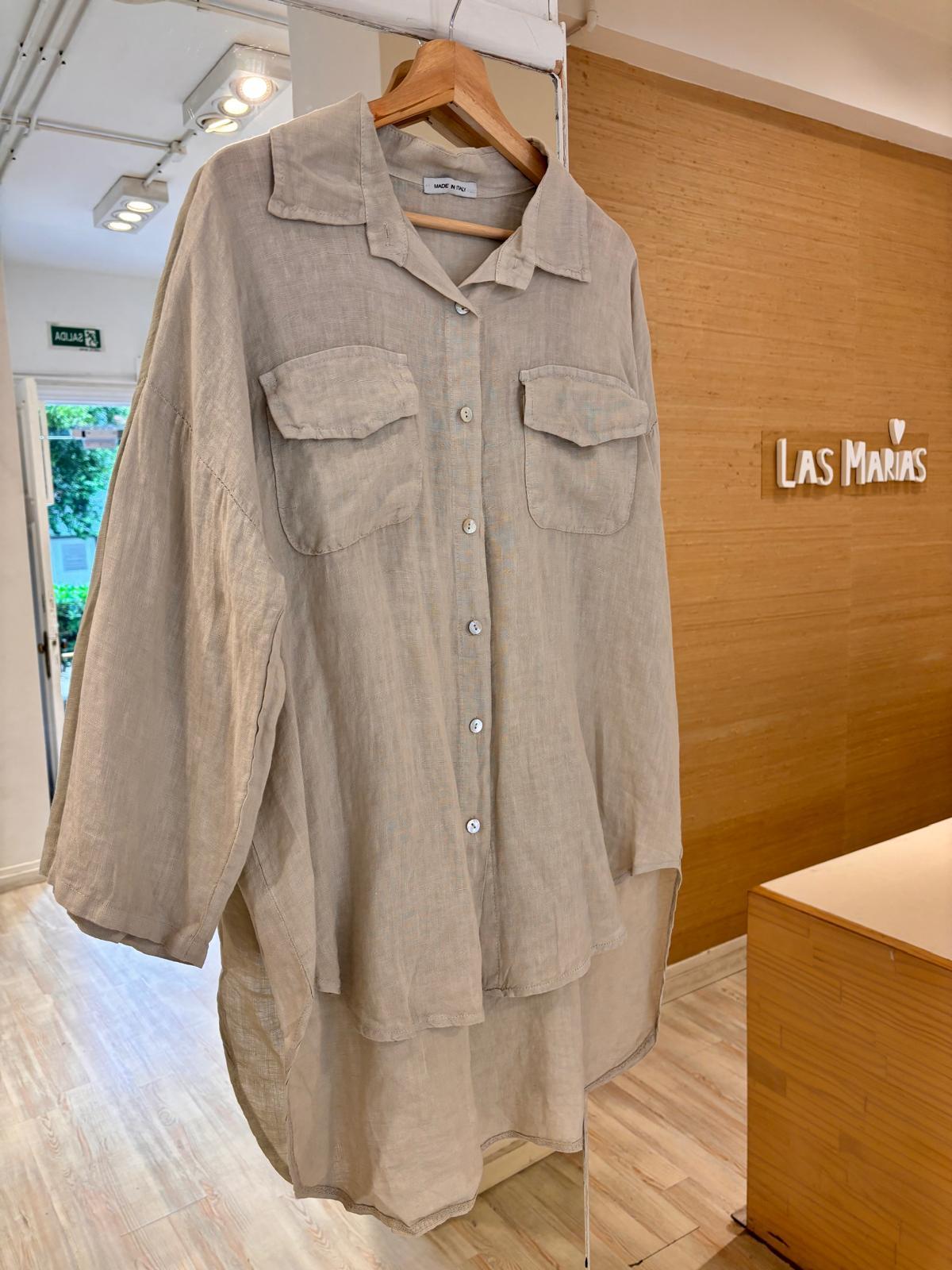 Camisa Porto beige talle unico