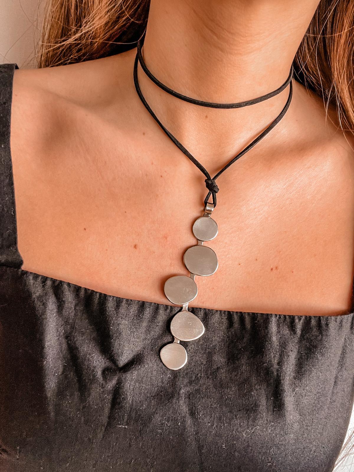 Collar Malta tiento plateado n/a