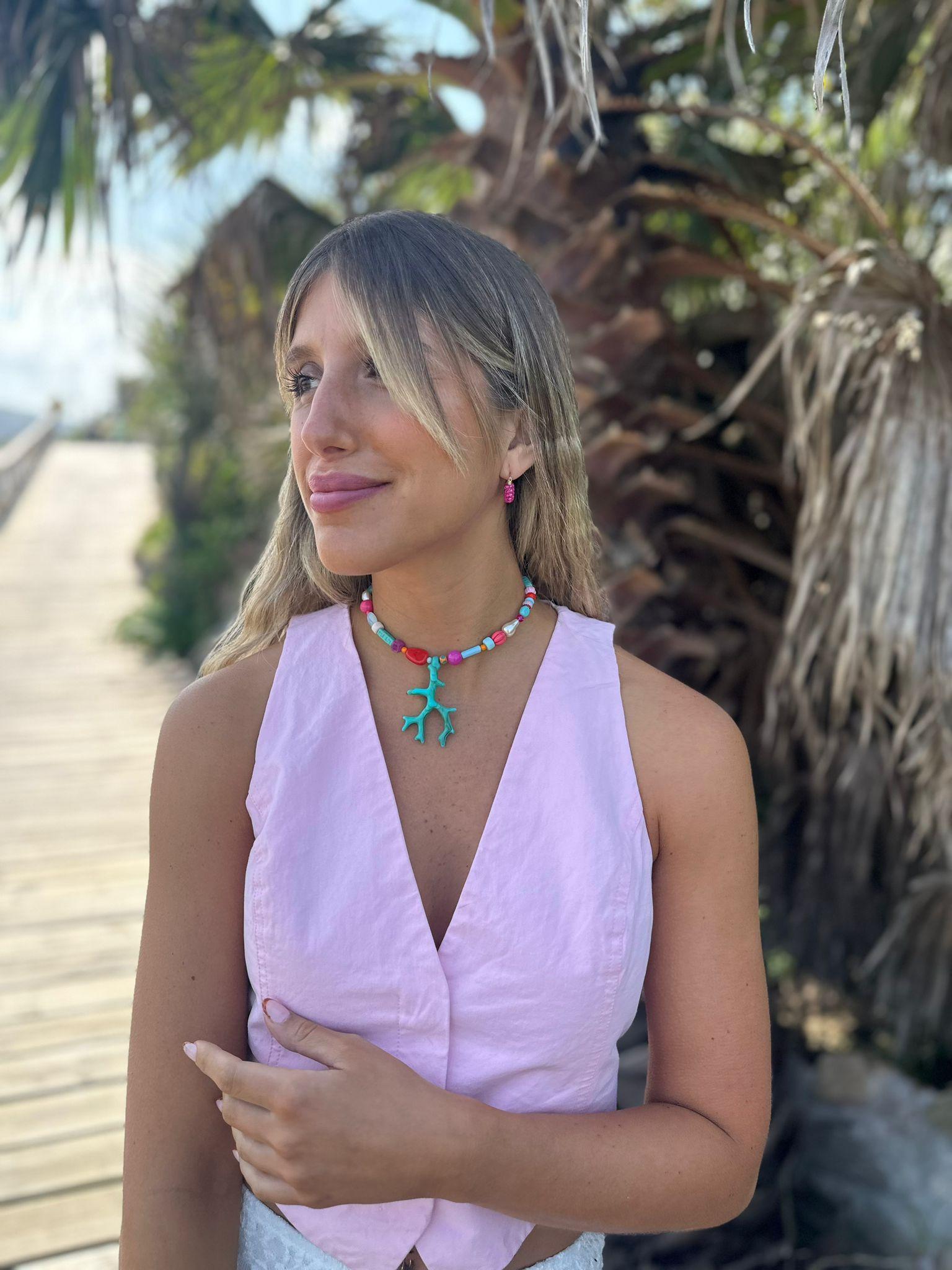 Collar Altea verde agua talle unico