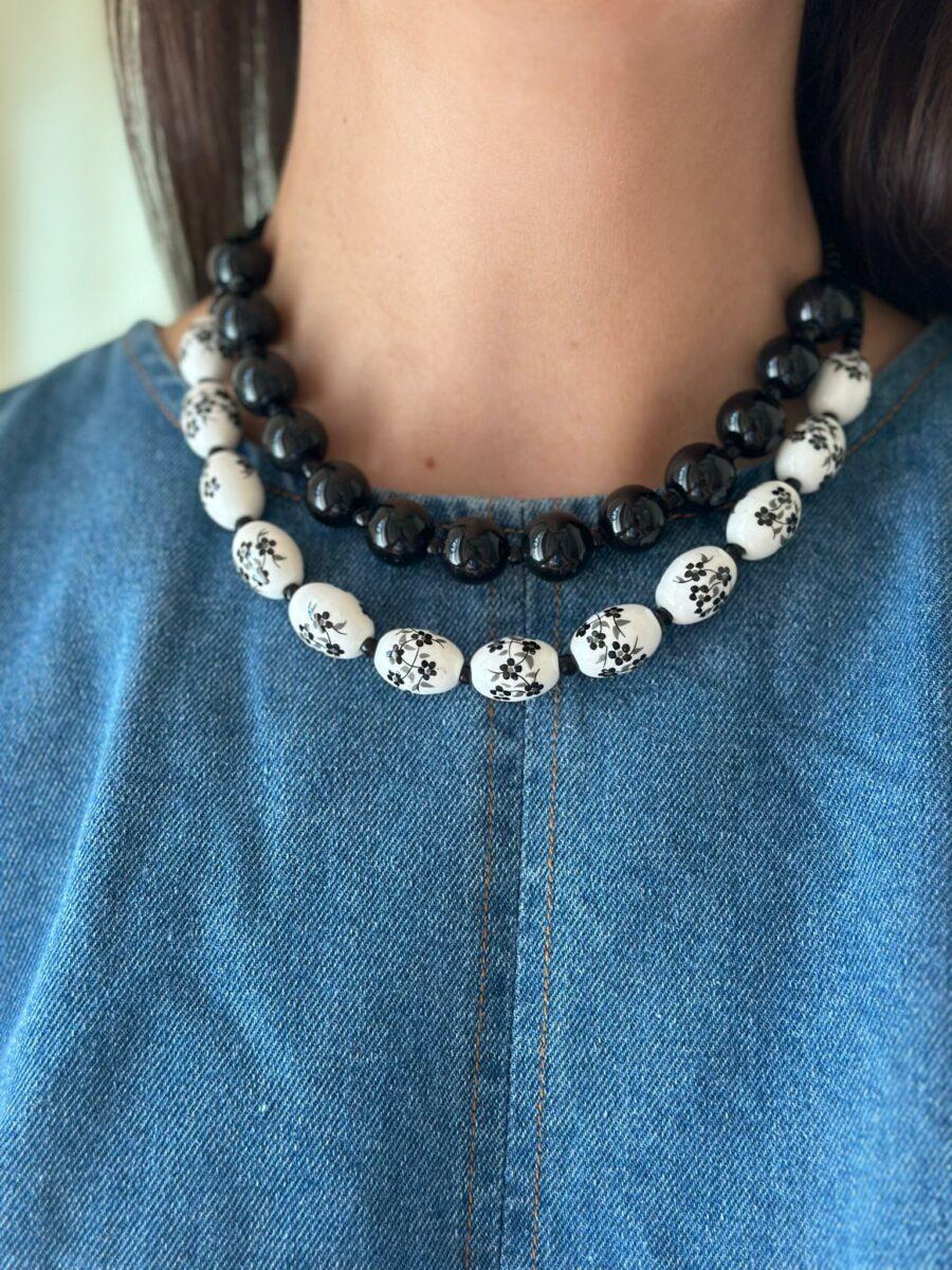 Collar Oia negro talle unico