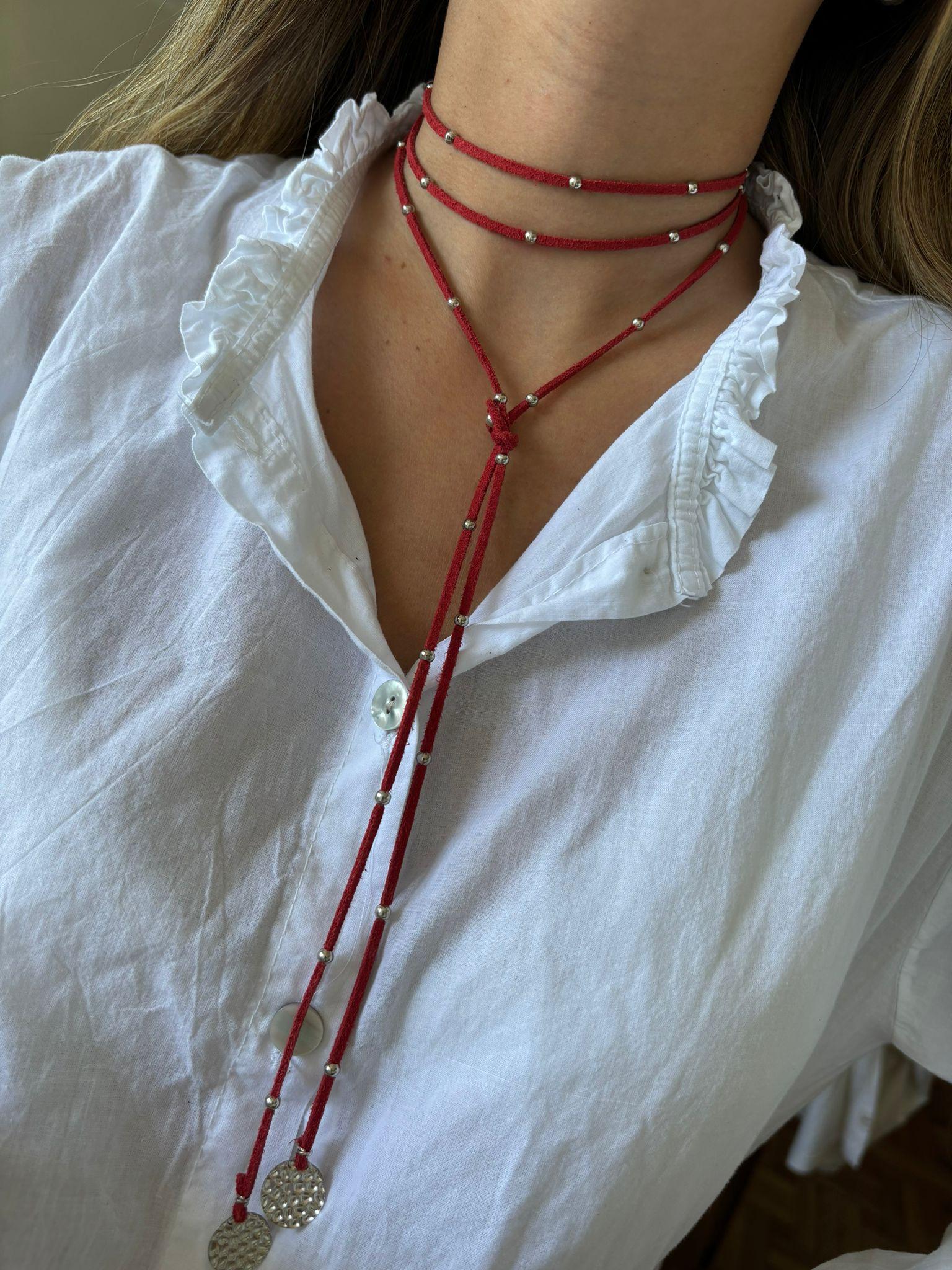 Collar Corbatin L rojo n/a