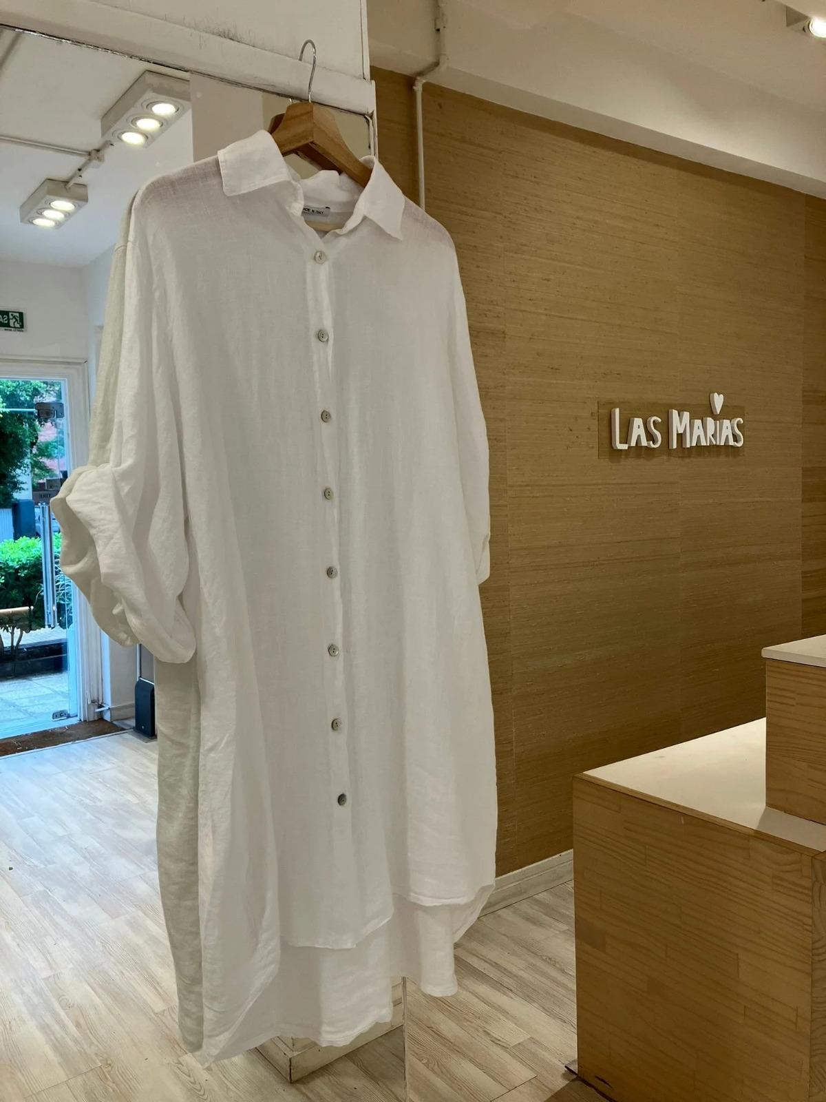 Vestido Camisero Venecia blanco talle unico