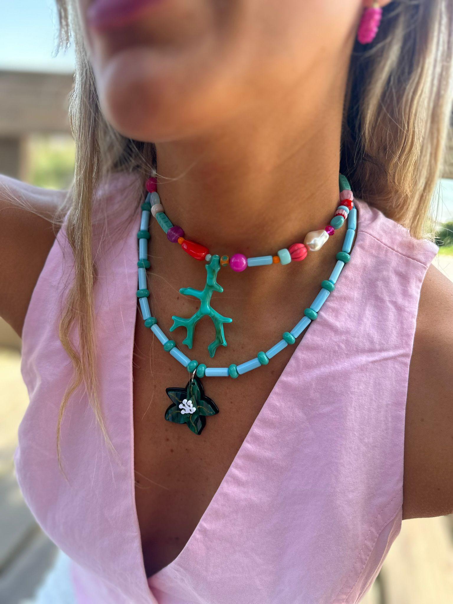 Collar Altea verde agua talle unico