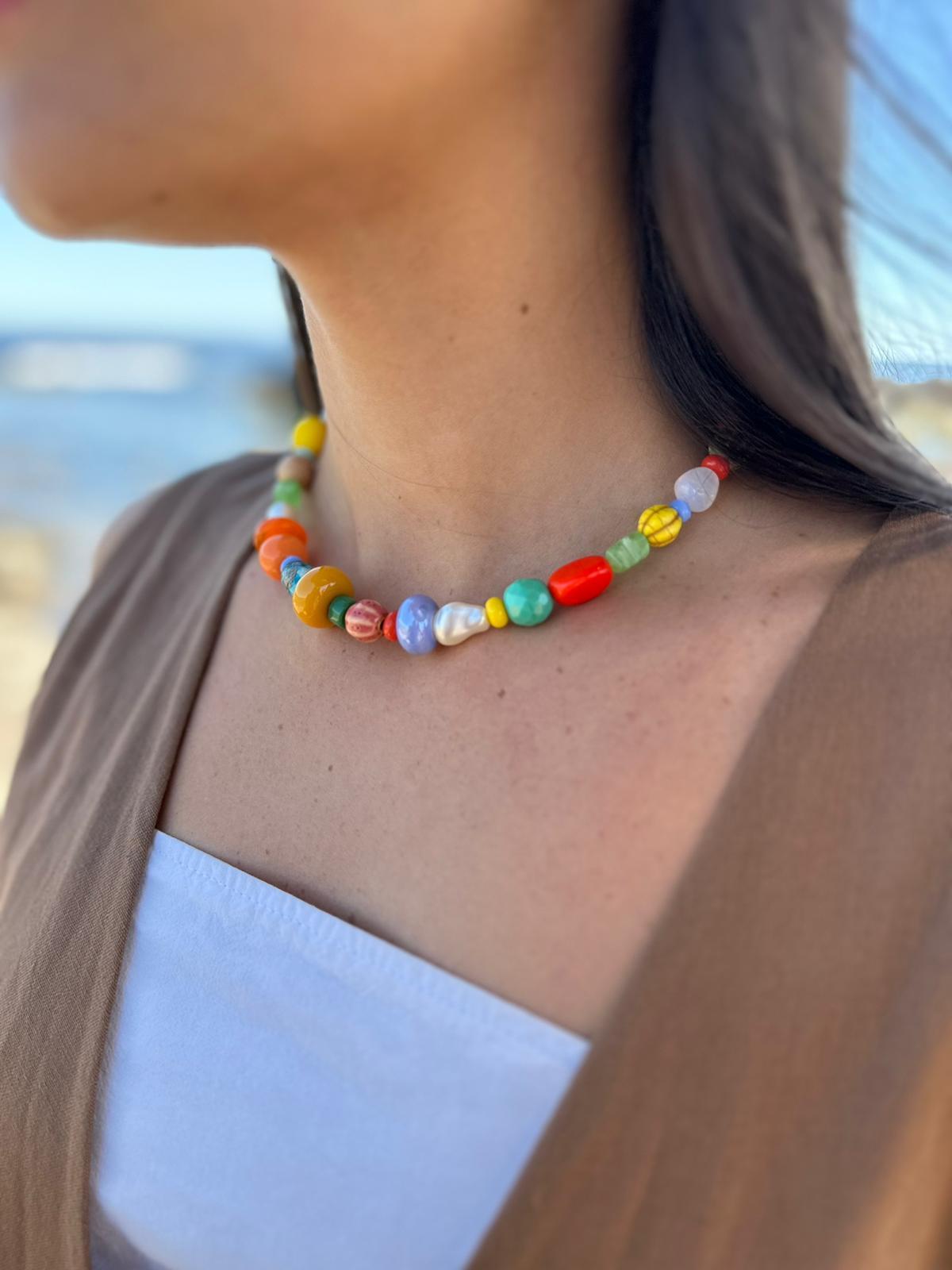 Collar Creta naranja talle unico