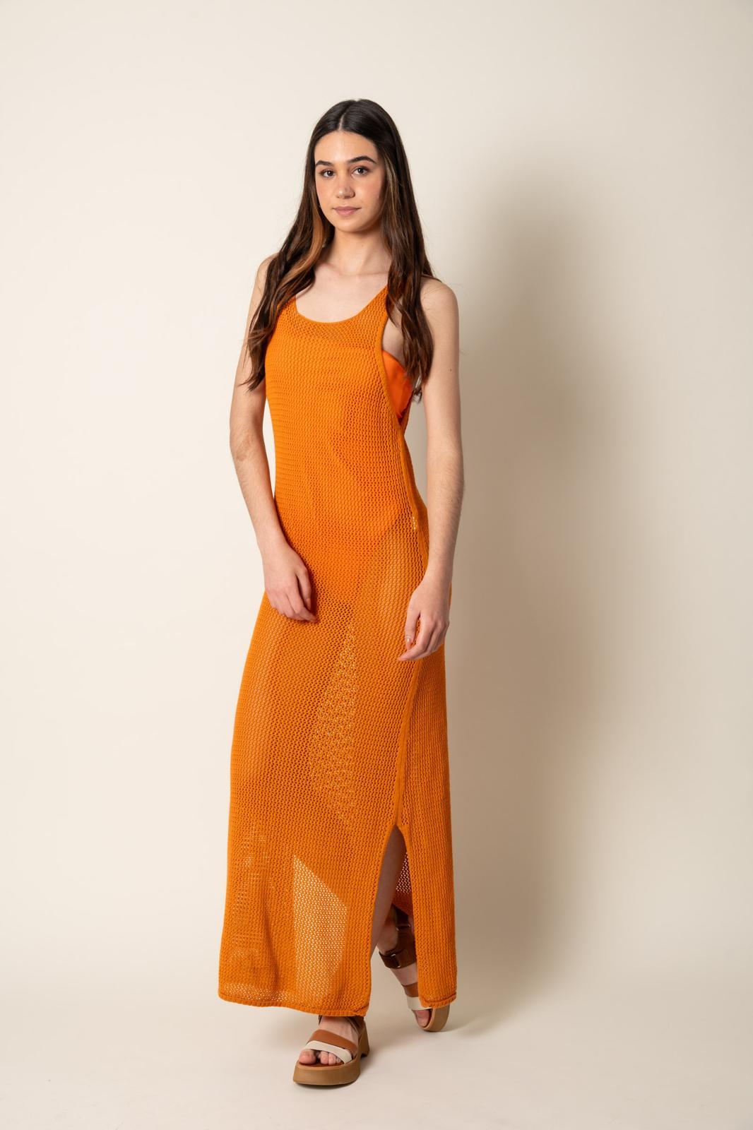 VESTIDO PONTEVEDRA naranja talle unico