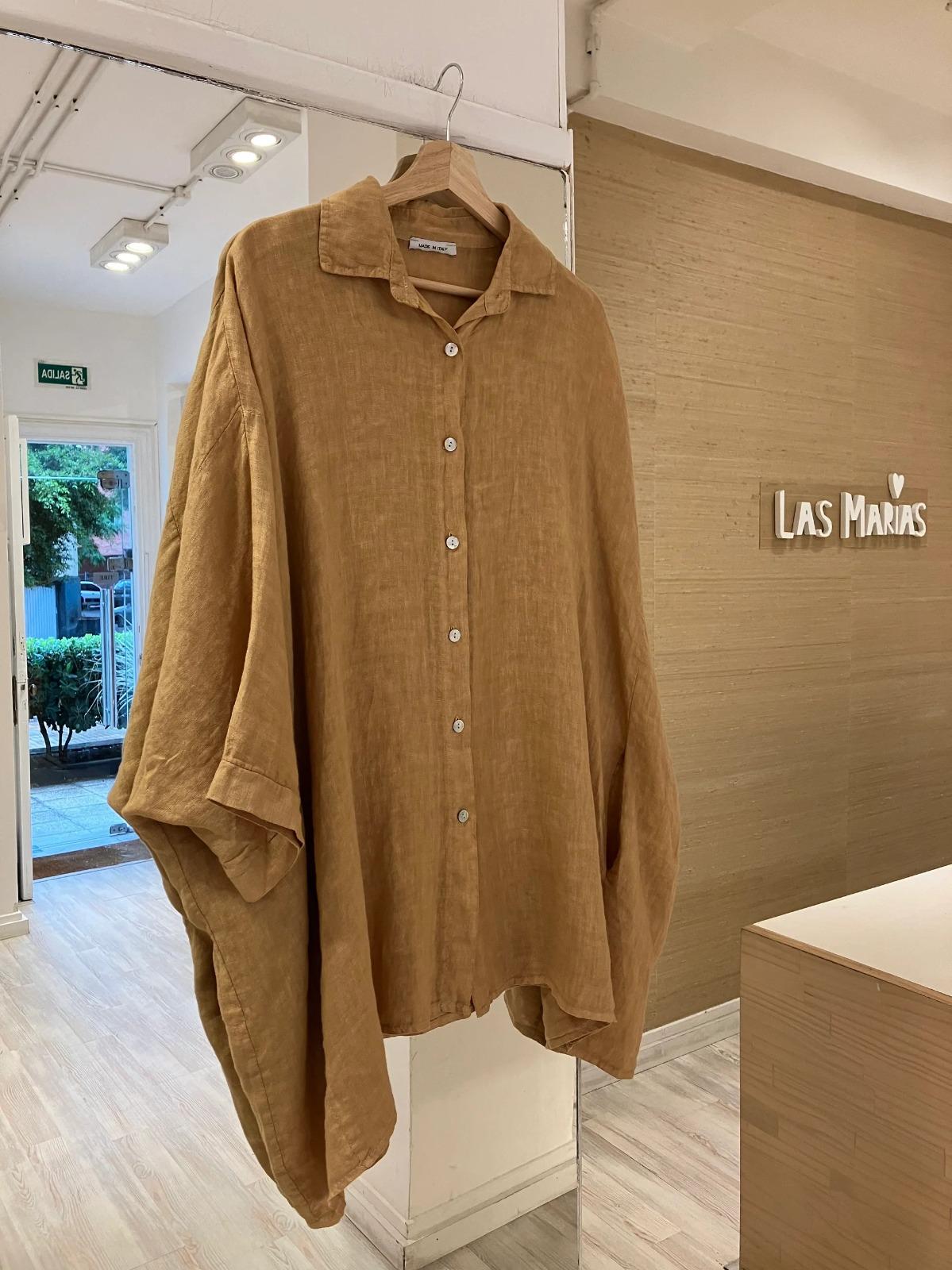 Camisa Essenza camel talle unico