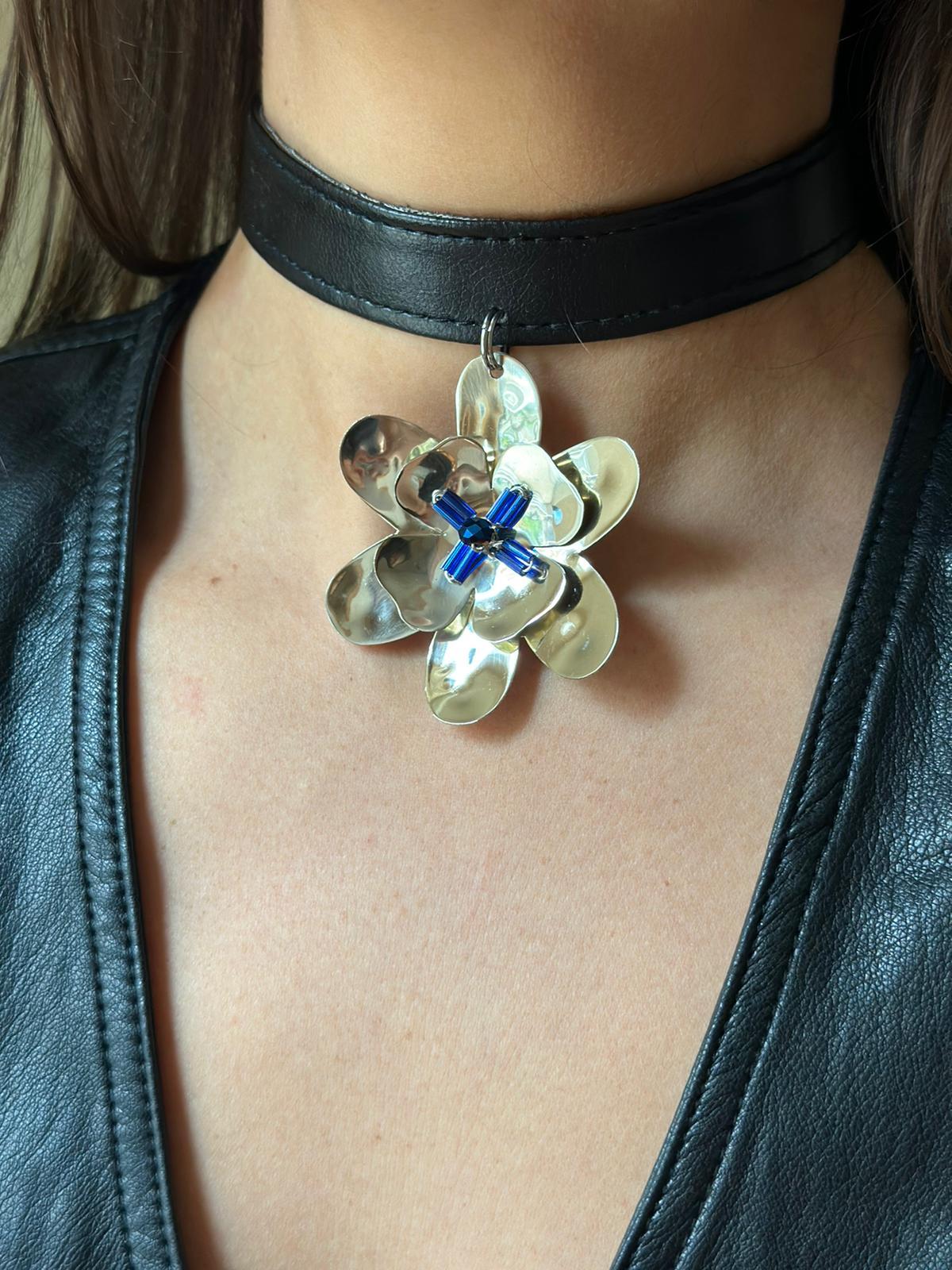 Choker Narciso azul talle unico