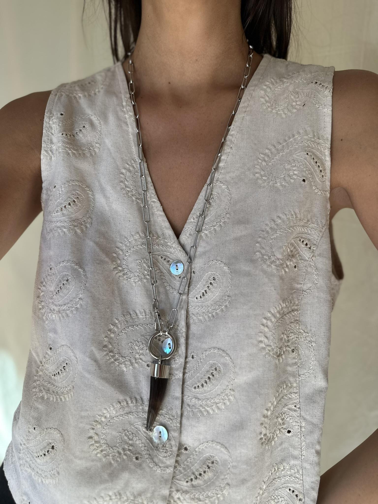 Collar Rolling marron talle unico