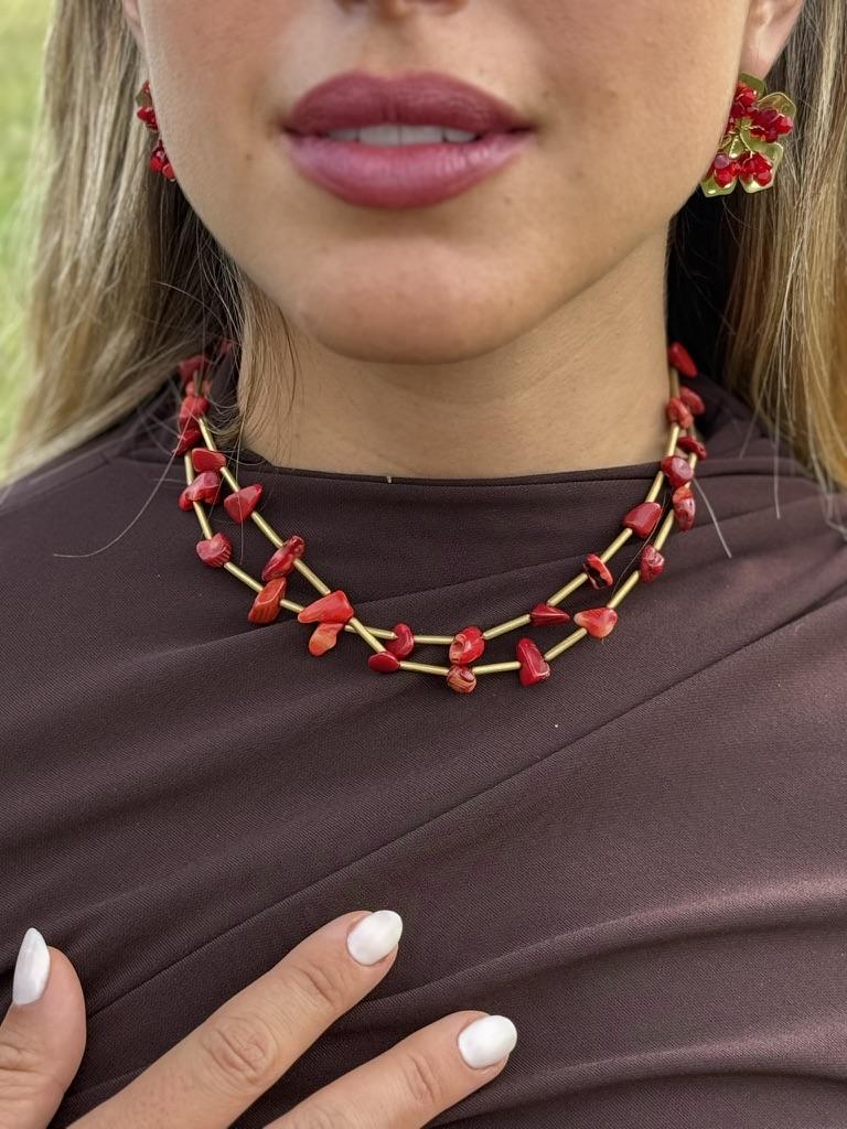 Collar Hvar rojo talle unico