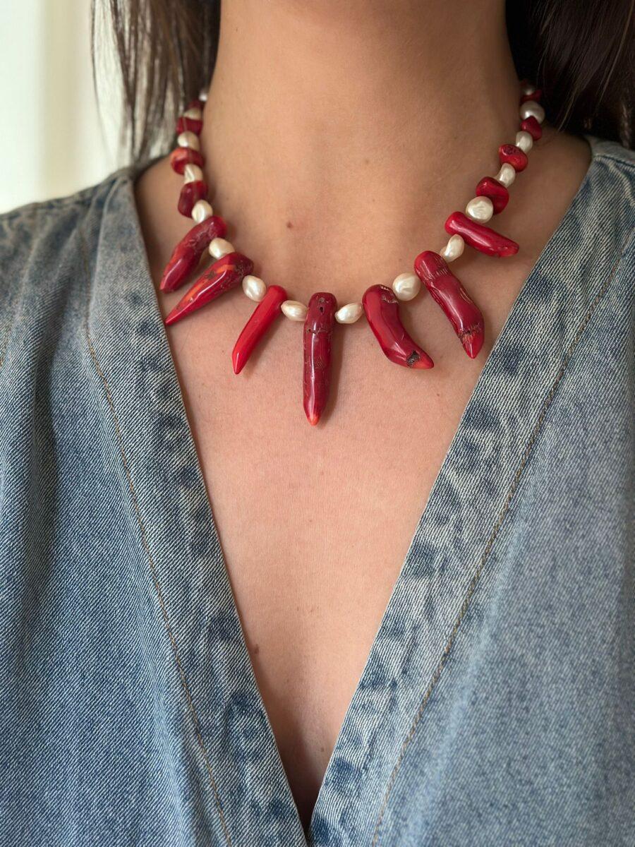 Collar Tocha rojo talle unico