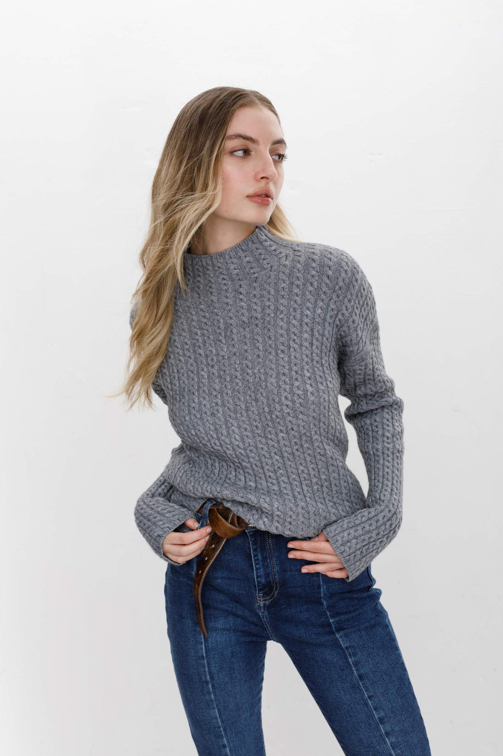 Sweater Espiral gris talle unico