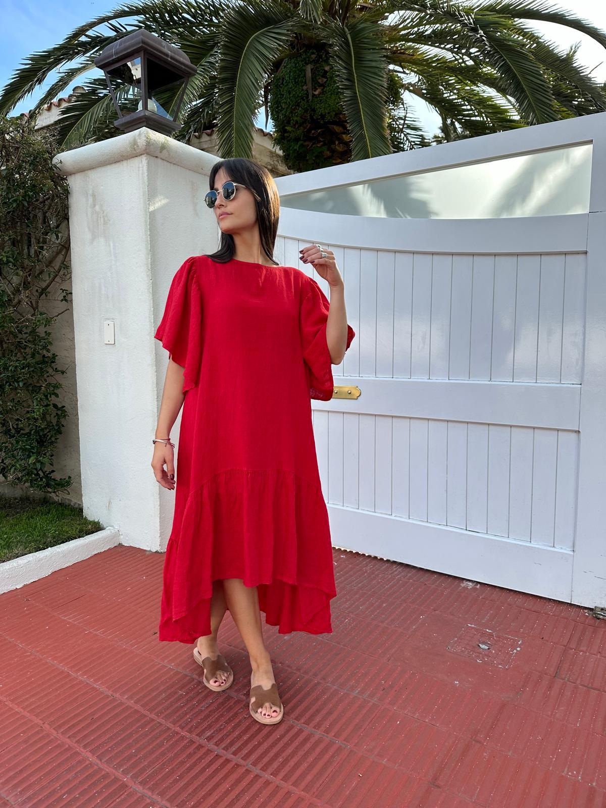 Vestido Verona rojo talle unico