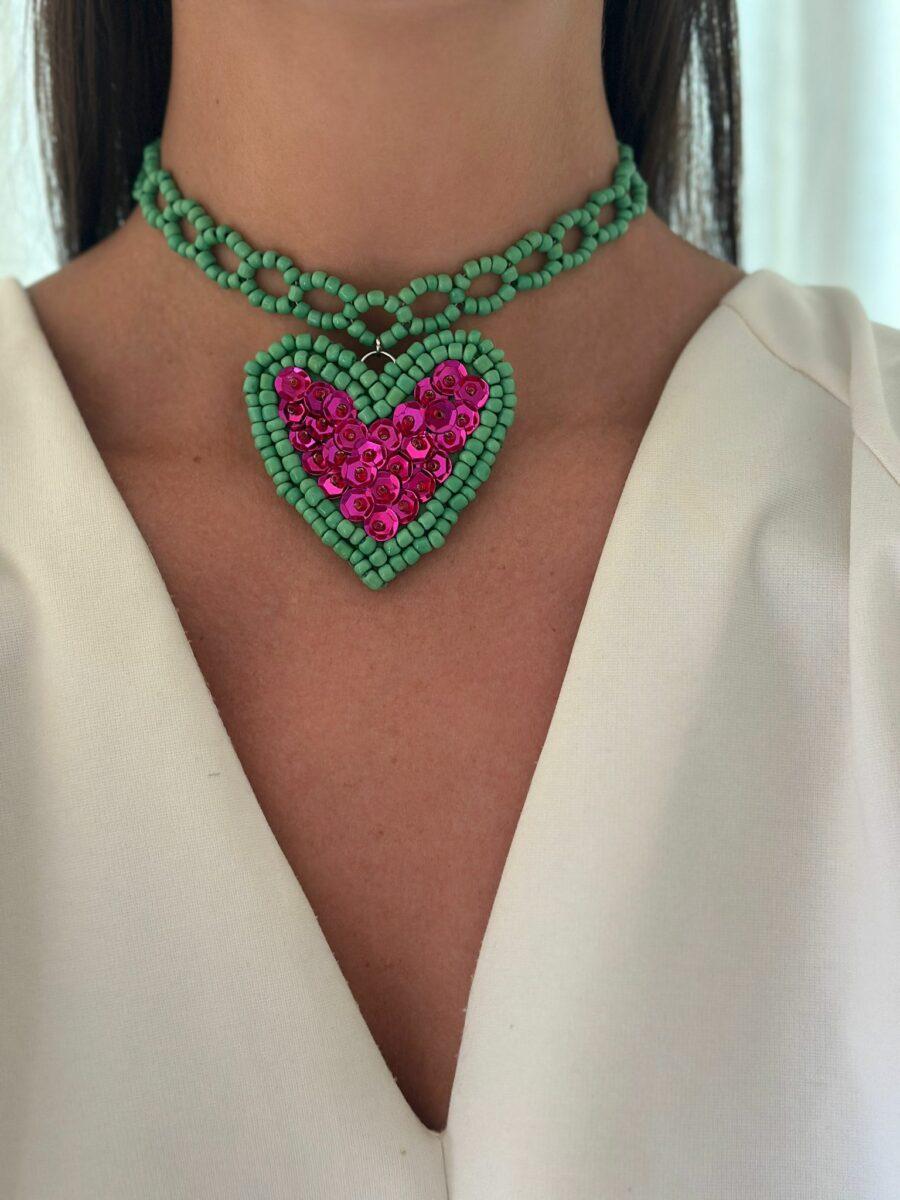 Collar Gossip verde talle unico