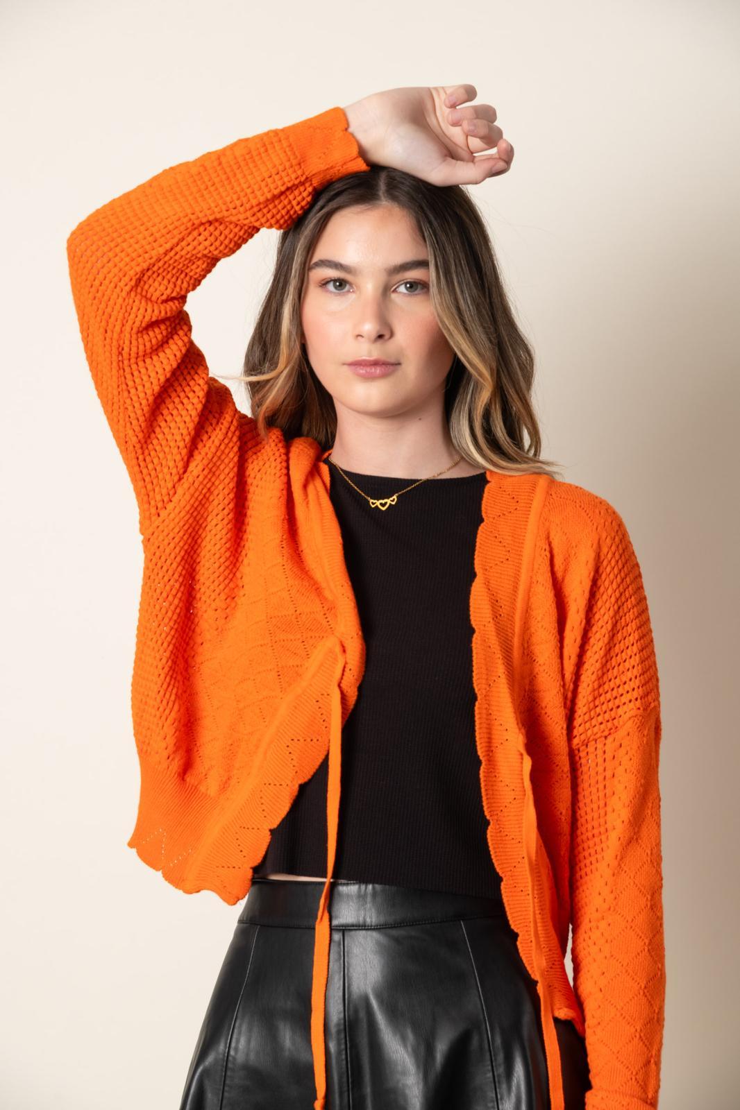 CARDIGAN ALICANTE naranja talle unico