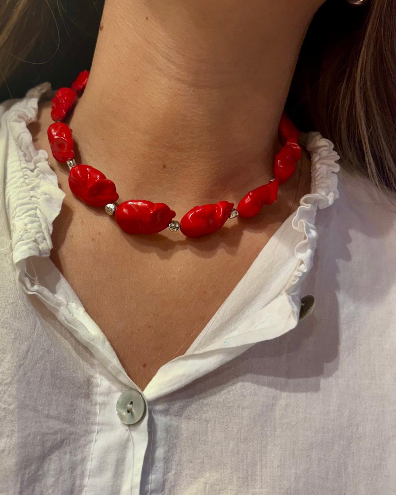 Collar Corazon real rojo n/a
