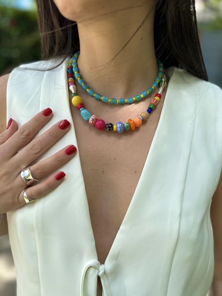 Collar Salsa turquesa talle unico