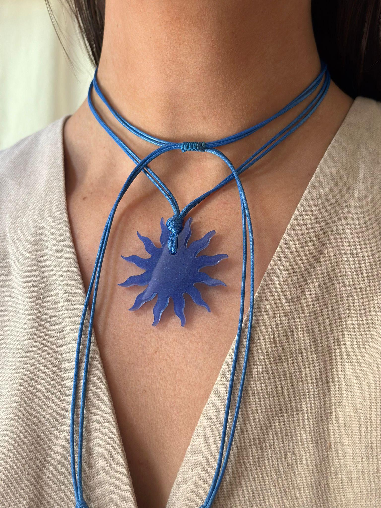 Collar Cantabria azul talle unico