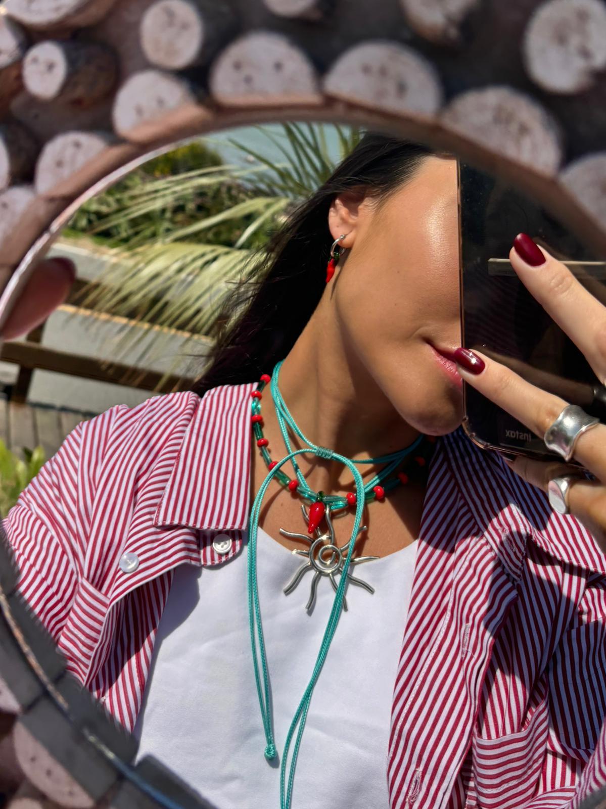 Collar Chili rojo talle unico