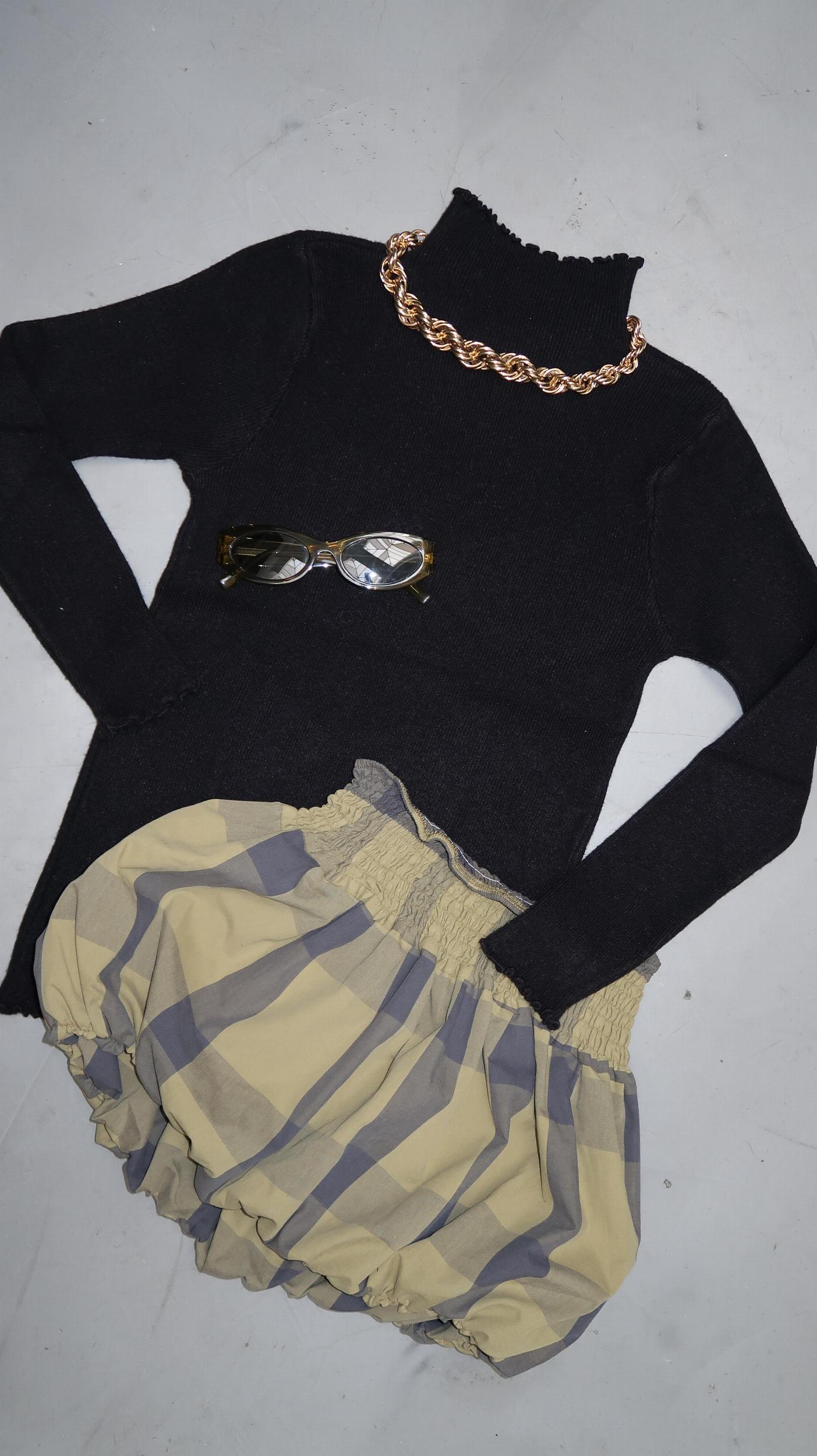 Polera Rulotte negro talle unico