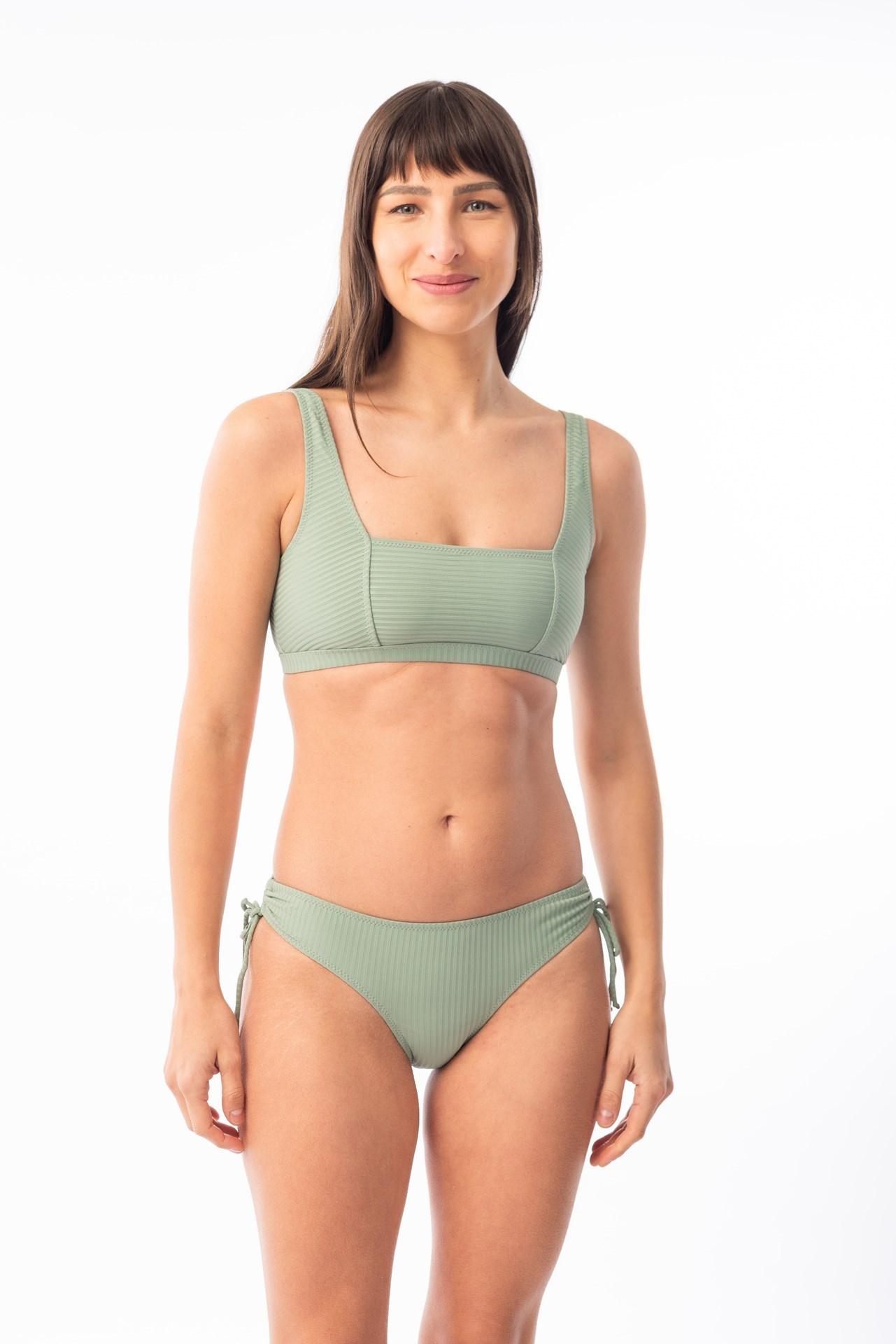Zuma - Bikini Top con Cortes Ribb verde agua m