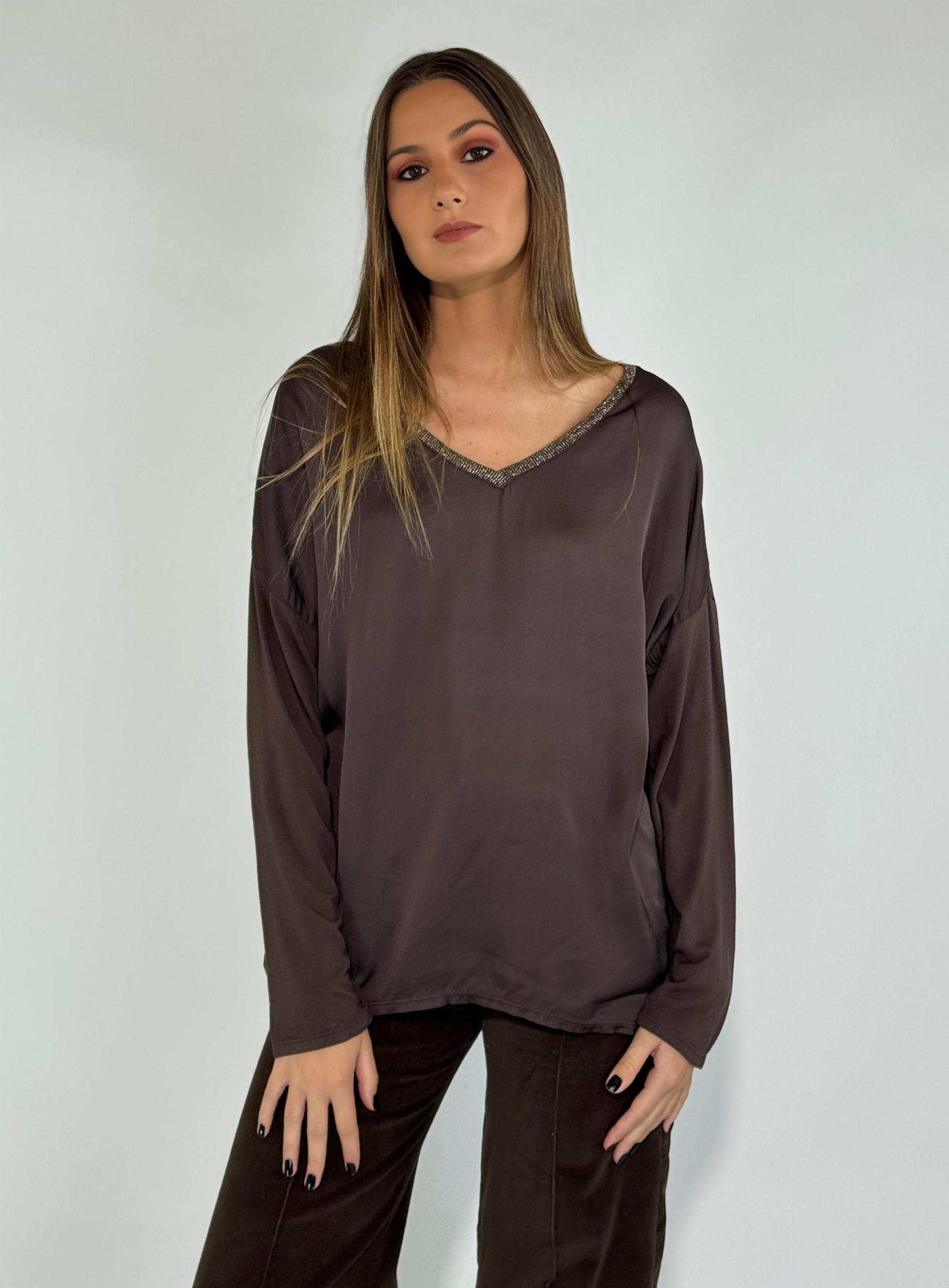 BLUSA IMELDA chocolate m/l