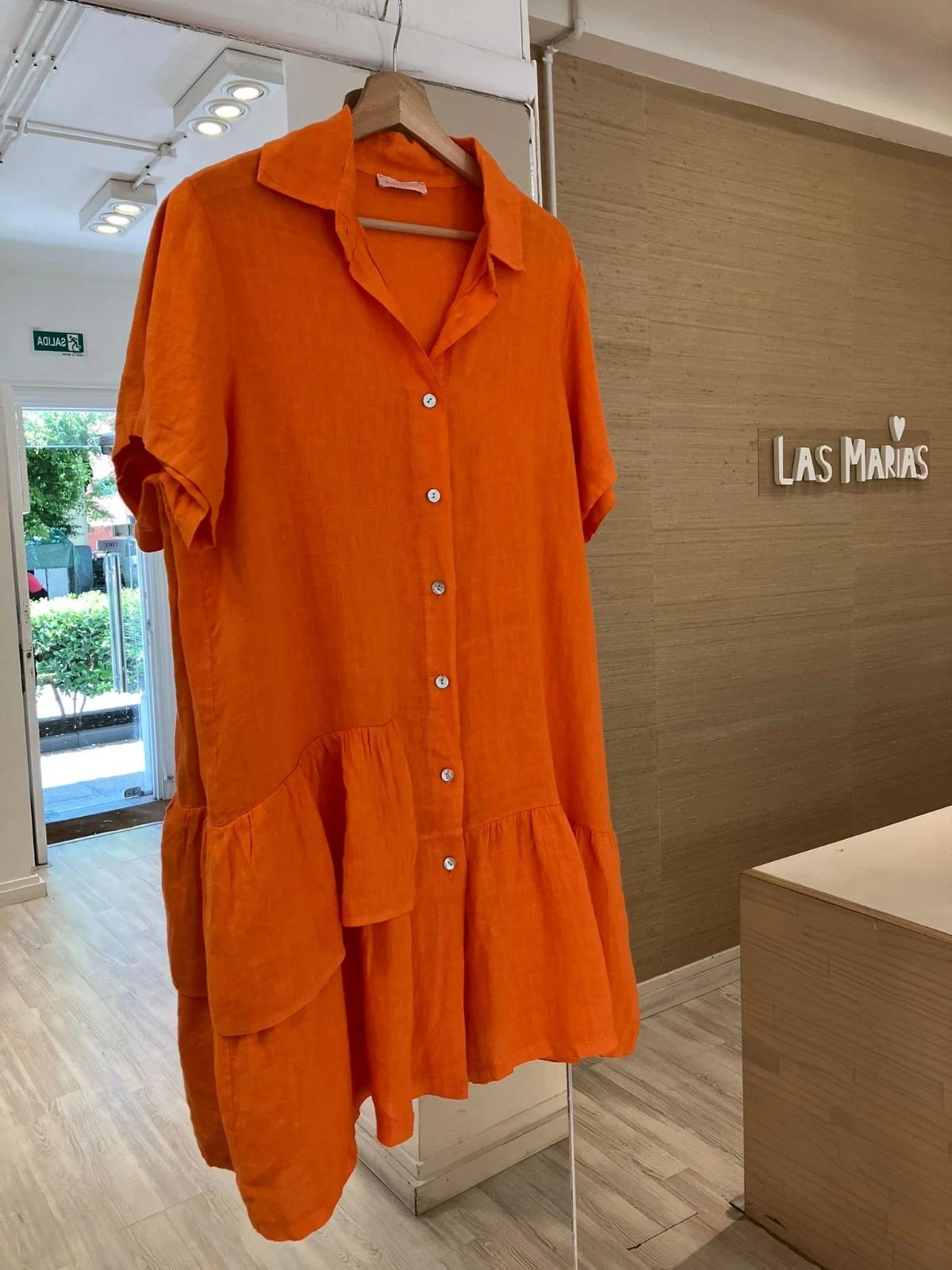 Vestido Genova naranja talle unico