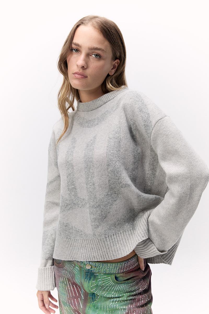 Sweater Geométrico gris s/m