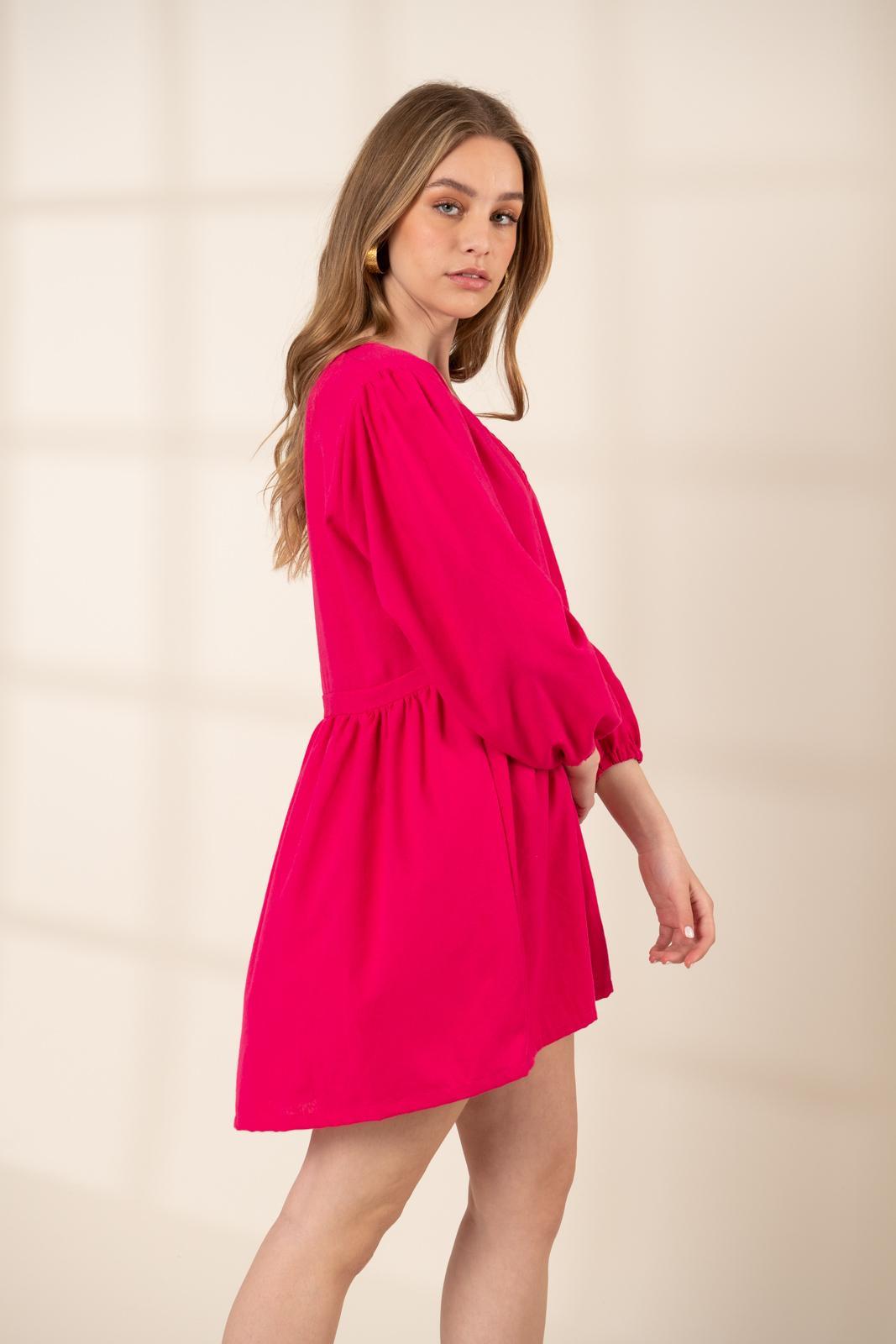 VESTIDO MALAGA fucsia l