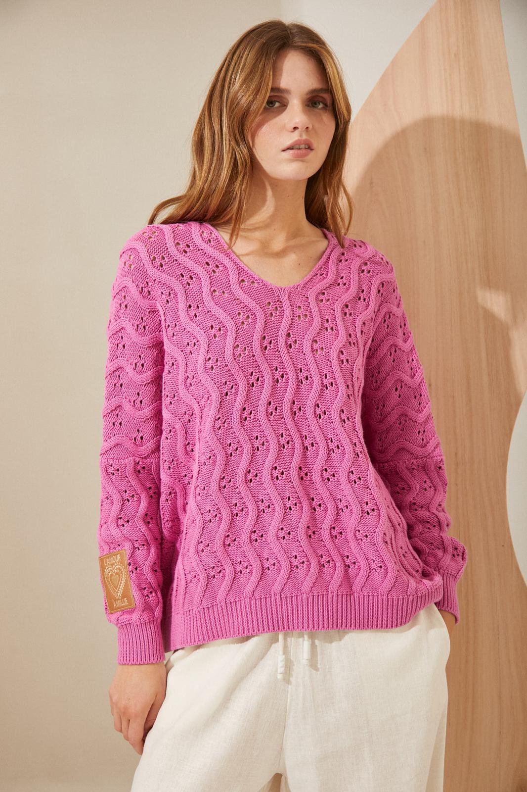 SWEATER AKIRA fucsia talle unico